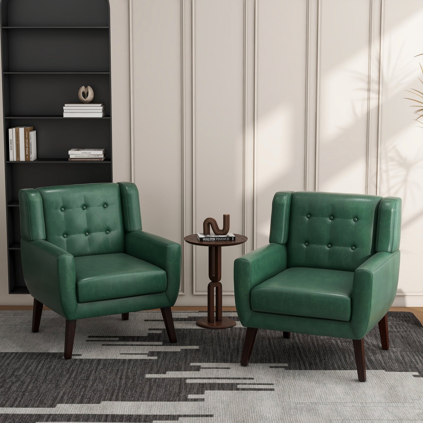 Cotton/ Linen Look Fabric Modern Accent Chair Armchair