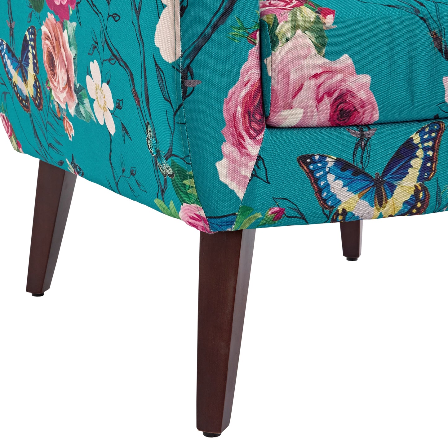 Cotton/ Linen Look Fabric Modern Accent Chair Armchair