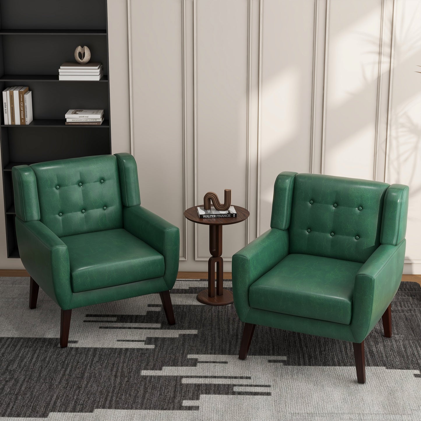 Cotton/ Linen Look Fabric Modern Accent Chair Armchair