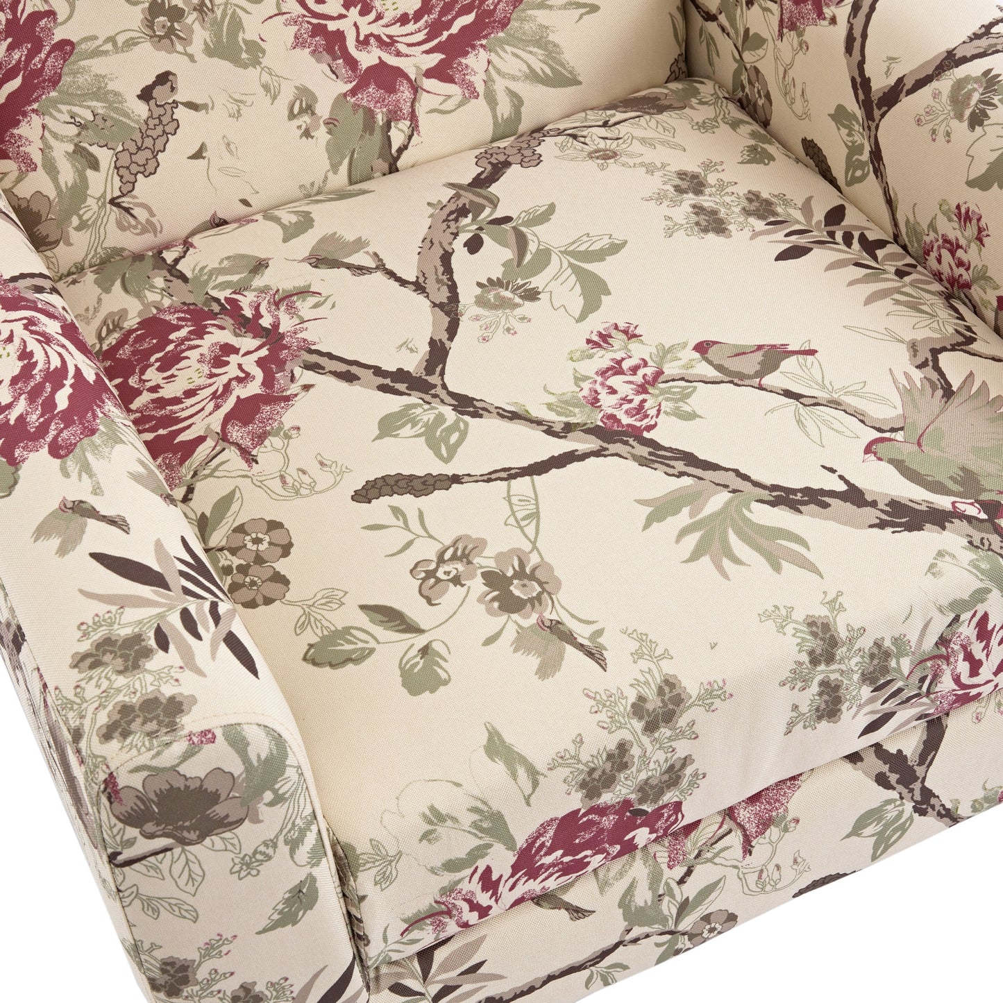 Cotton/ Linen Look Fabric Modern Accent Chair Armchair