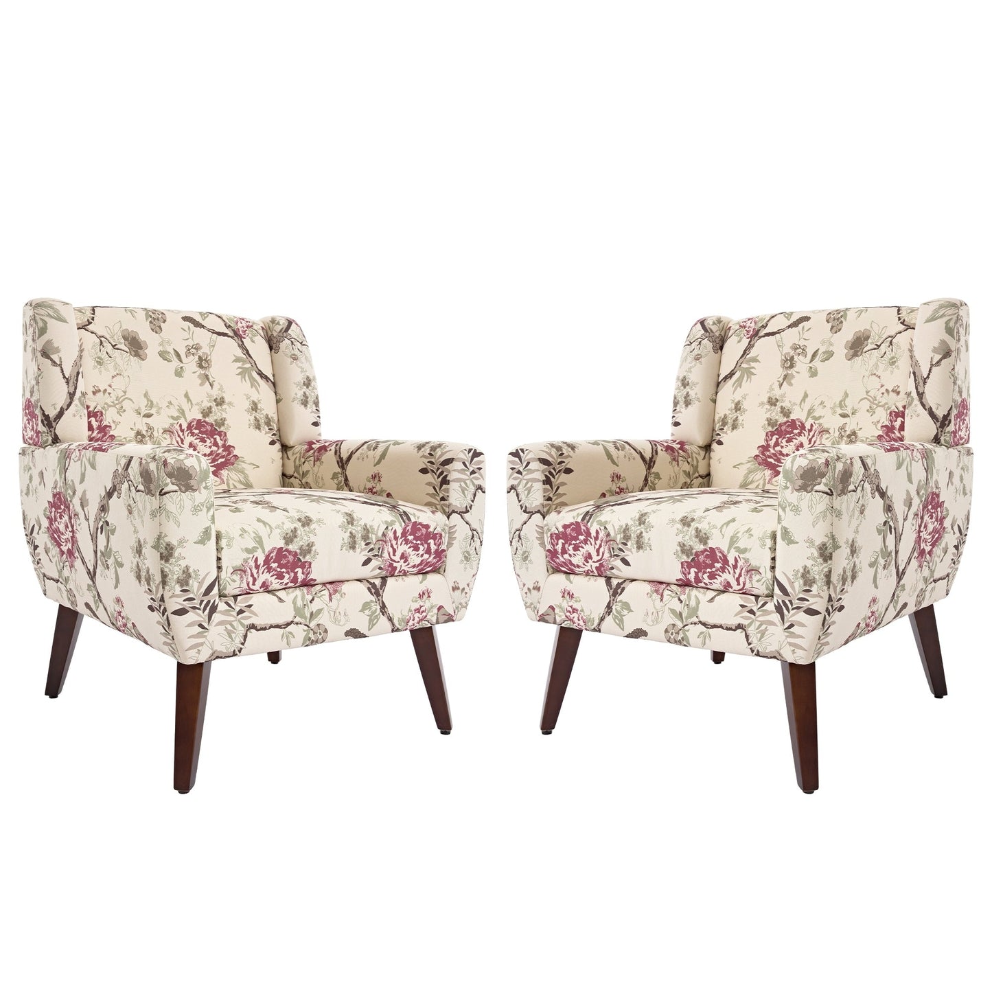 Cotton/ Linen Look Fabric Modern Accent Chair Armchair