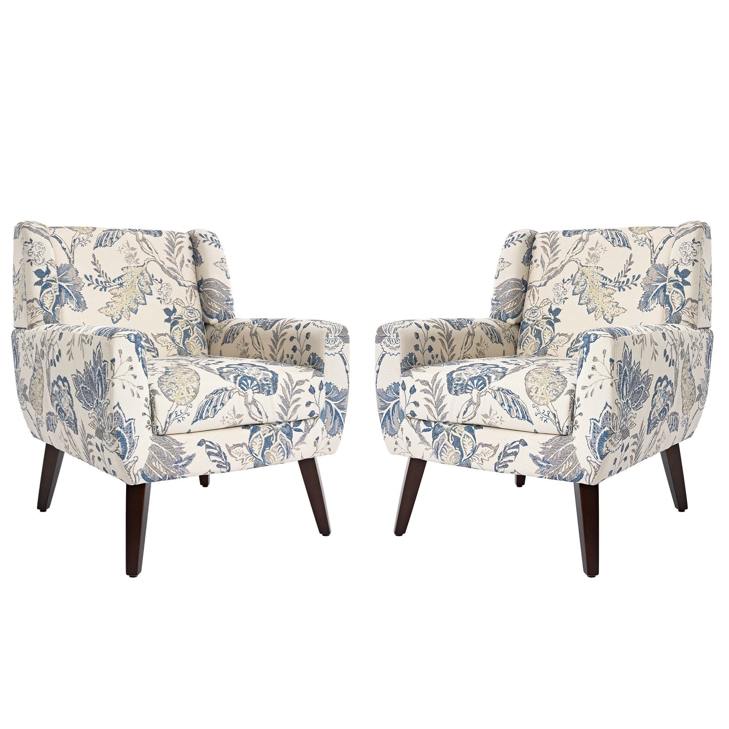 Cotton/ Linen Look Fabric Modern Accent Chair Armchair