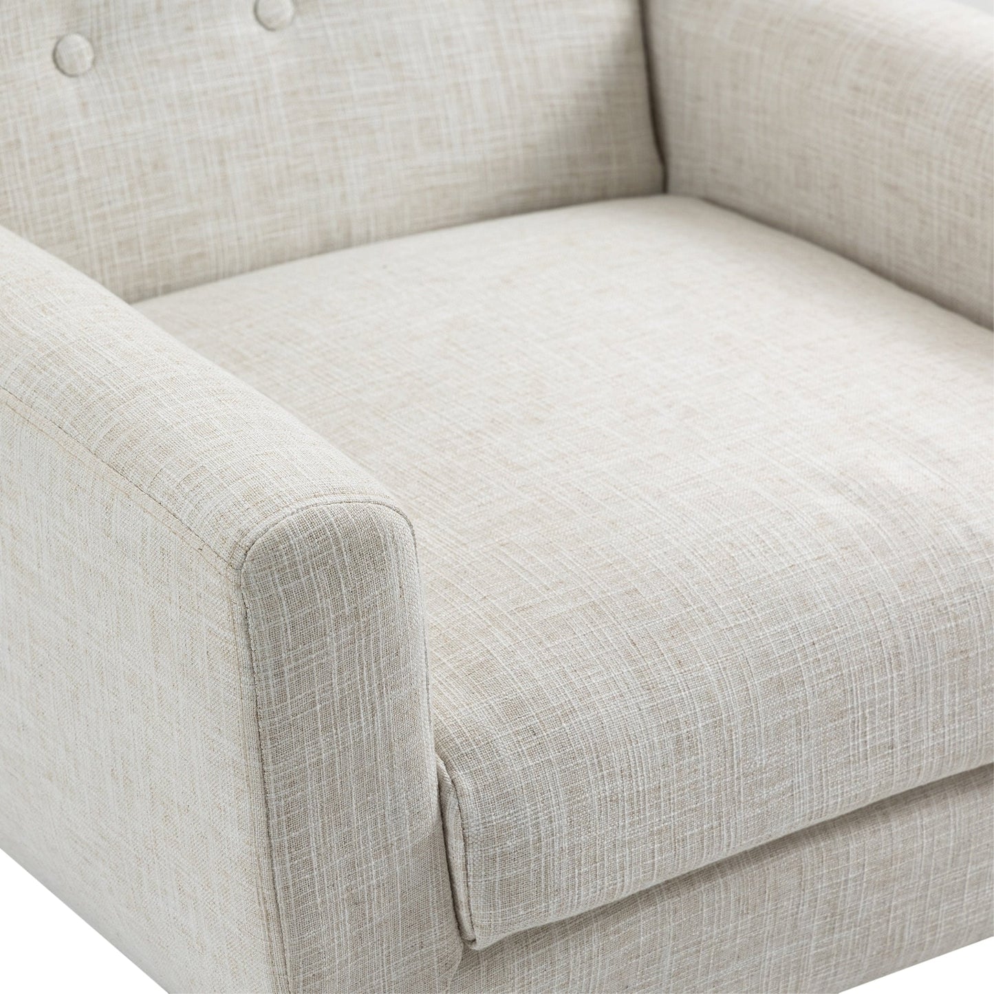 Cotton/ Linen Look Fabric Modern Accent Chair Armchair