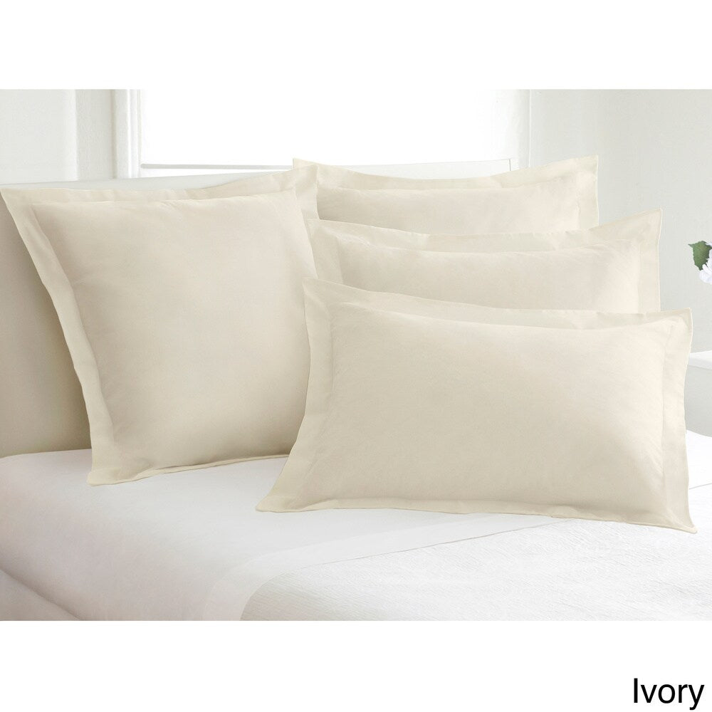 Cotton Blend Poplin Tailored Decorative Pillow Shams (Pack of 2)