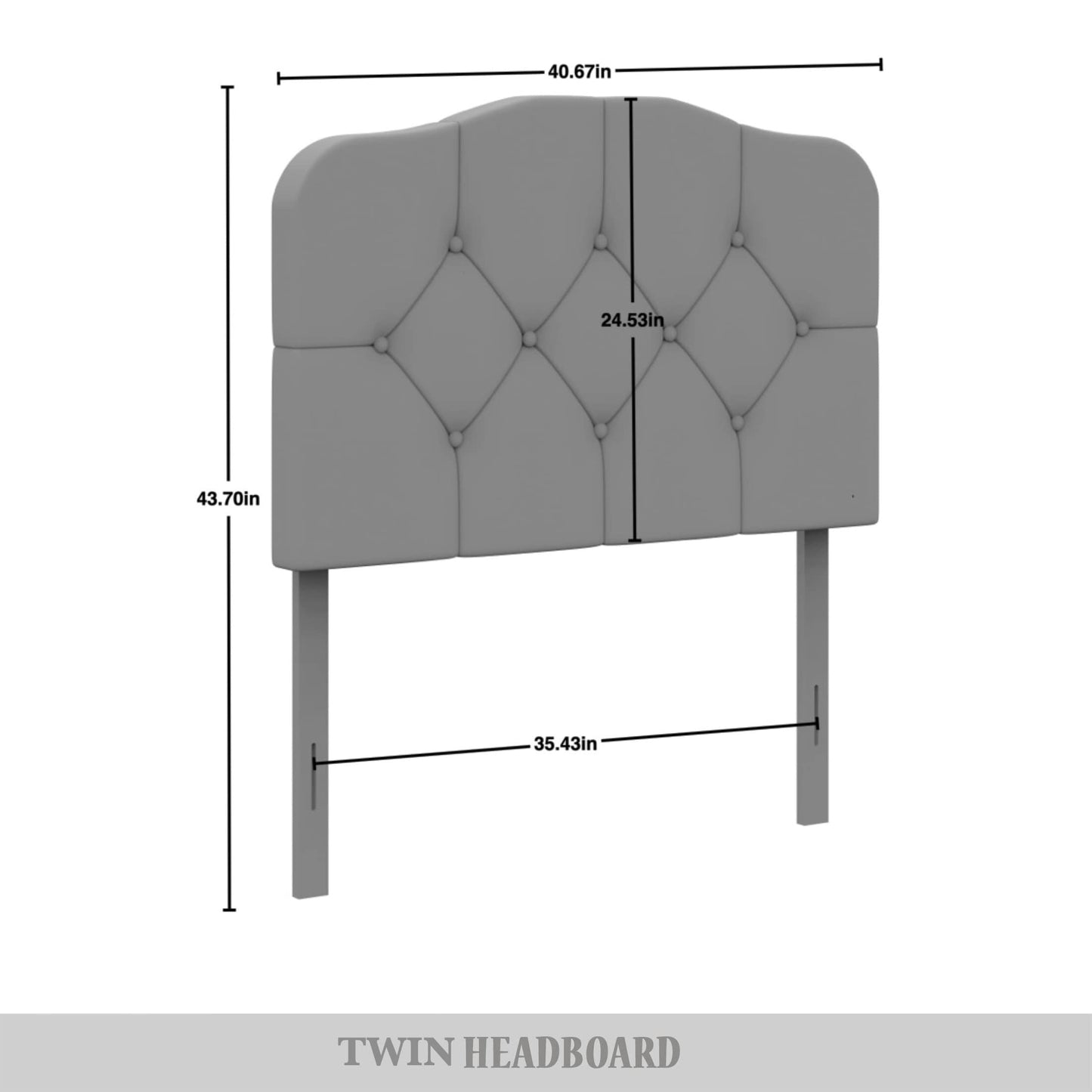 CraftPorch Elegant Button-Tufted Upholstered Headboard