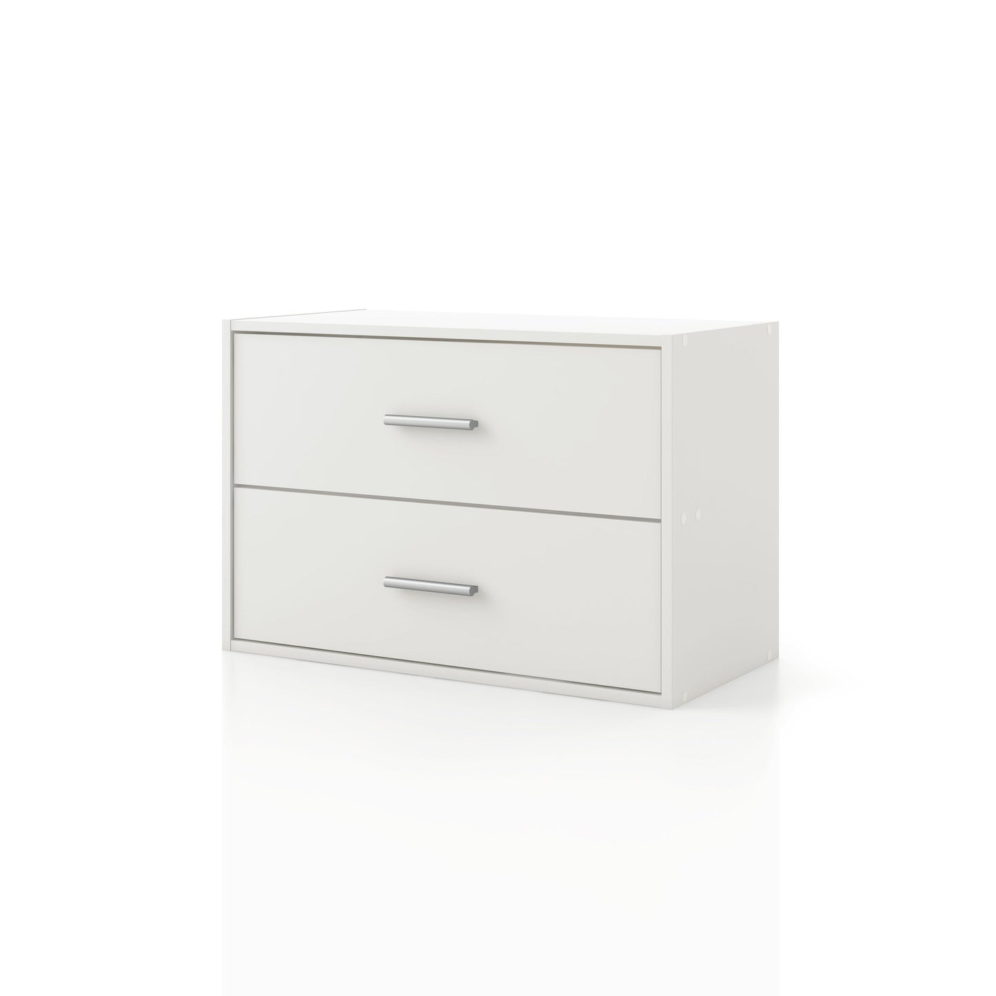 DH BASIC Modern Wood Customizable Stackable Storage Organizer - Cube Shelves, Drawer Cabinet, Bookcase with Doors by Denhour