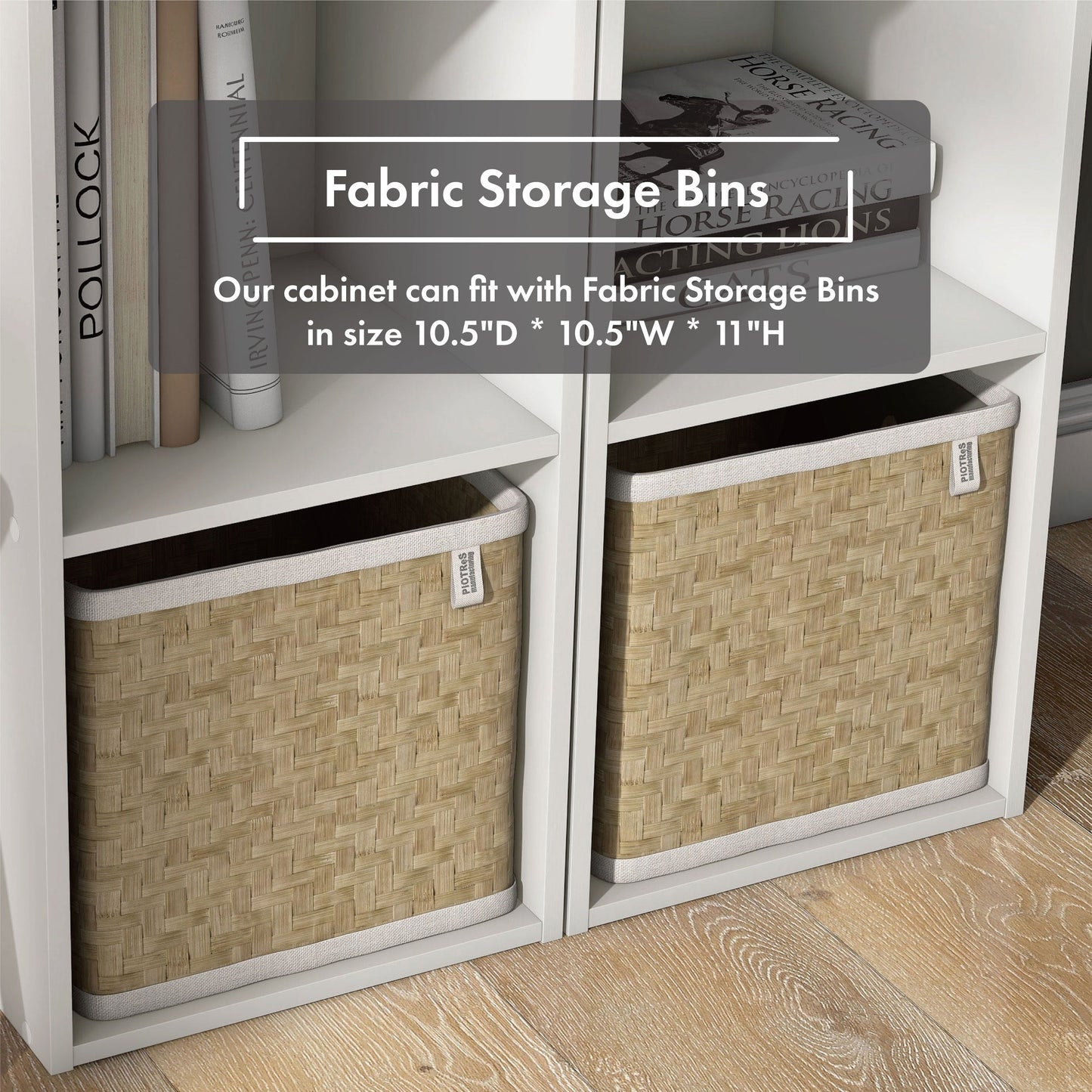 DH BASIC Modern Wood Customizable Stackable Storage Organizer - Cube Shelves, Drawer Cabinet, Bookcase with Doors by Denhour