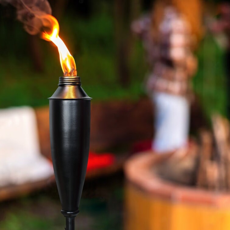 Deco Home Set of 4 Garden Tiki Torch Citronella Metal Outdoor Torch - 60inch