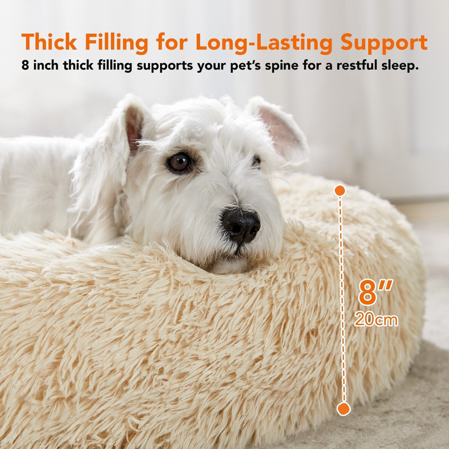 Deconovo Calming Donut Pet Bed OEKO-TEX Plush Washable