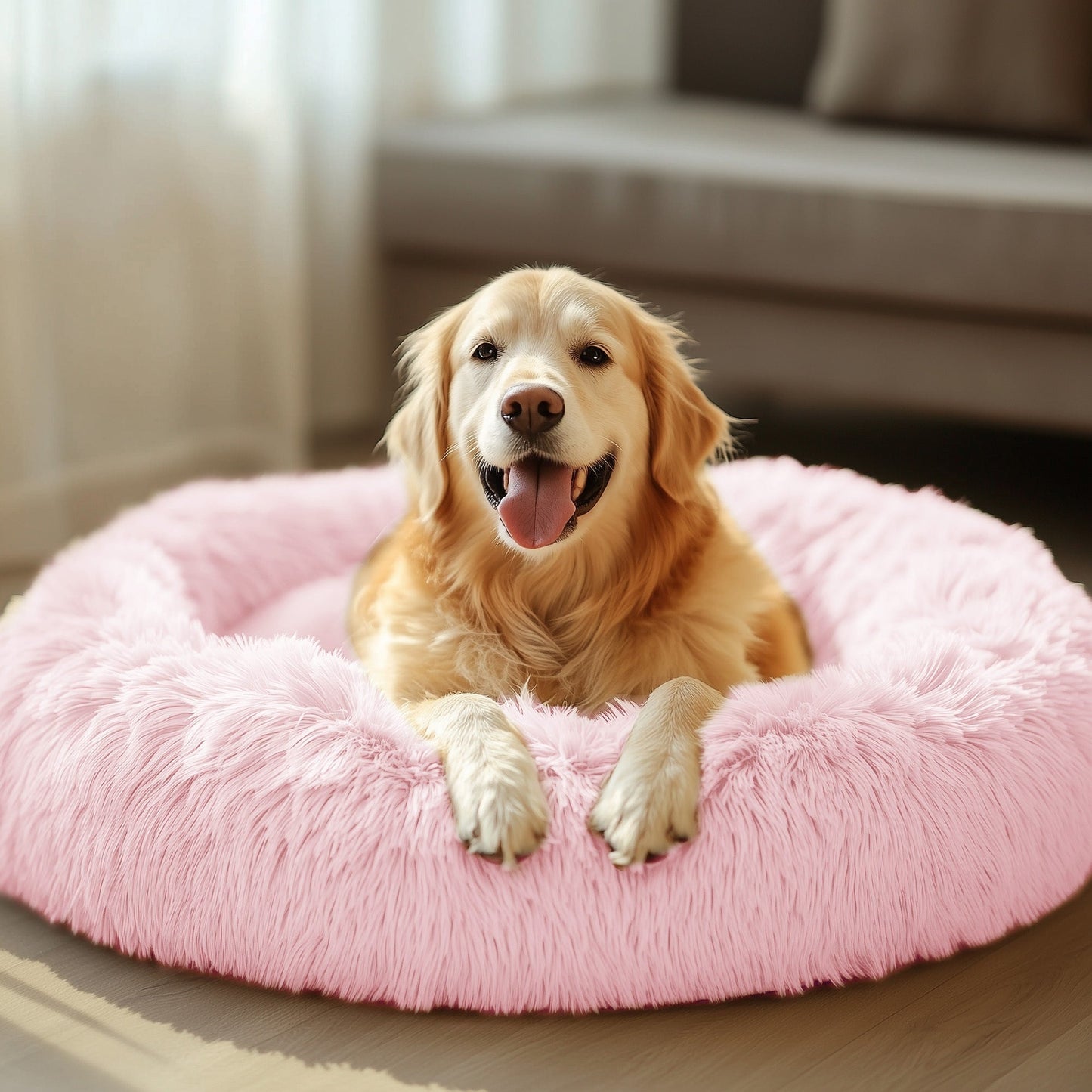 Deconovo Calming Donut Pet Bed OEKO-TEX Plush Washable