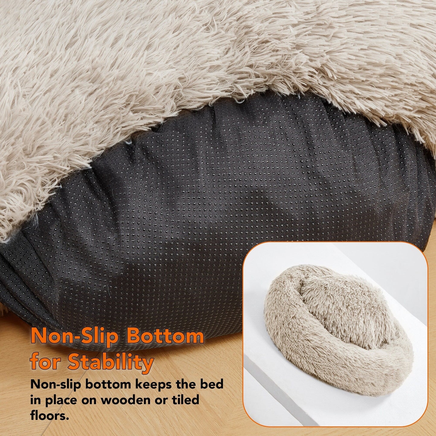 Deconovo Calming Donut Pet Bed OEKO-TEX Plush Washable