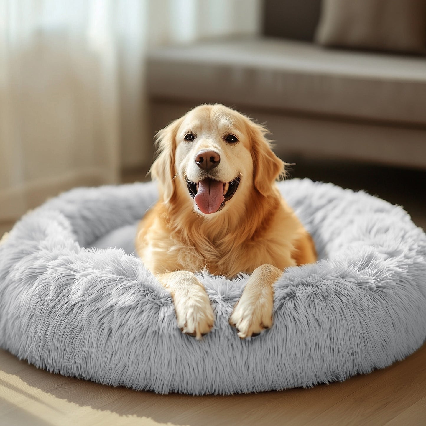 Deconovo Calming Donut Pet Bed OEKO-TEX Plush Washable