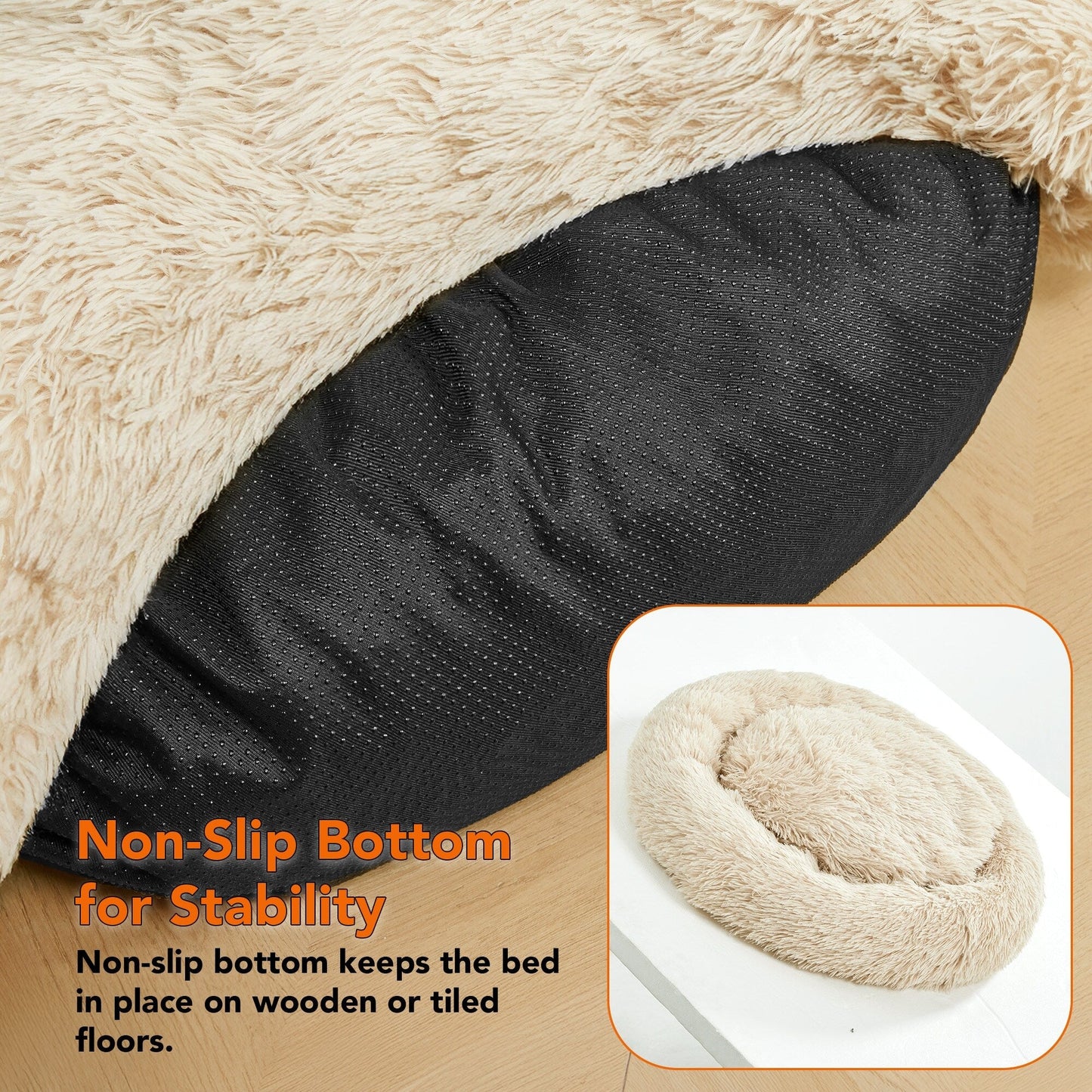 Deconovo Calming Donut Pet Bed OEKO-TEX Plush Washable