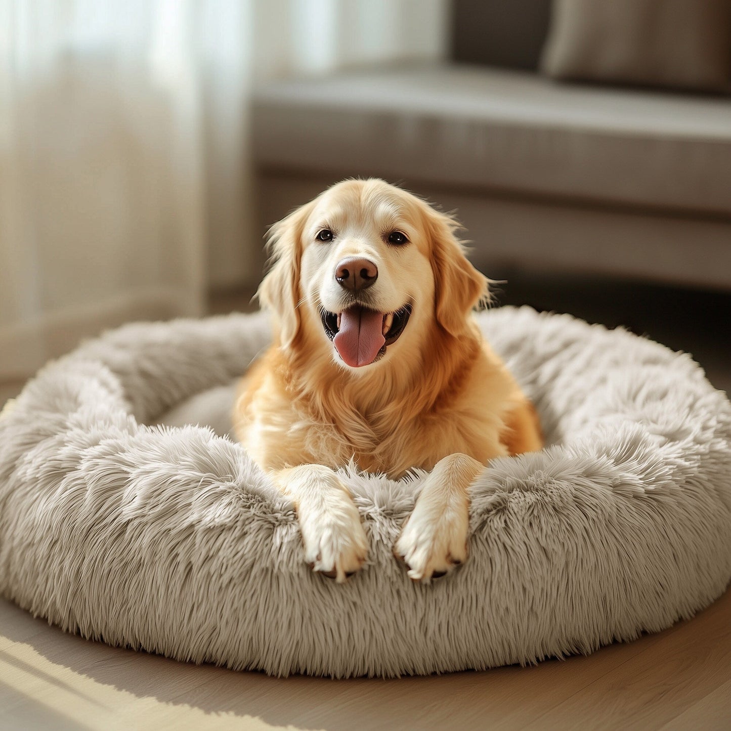 Deconovo Calming Donut Pet Bed OEKO-TEX Plush Washable