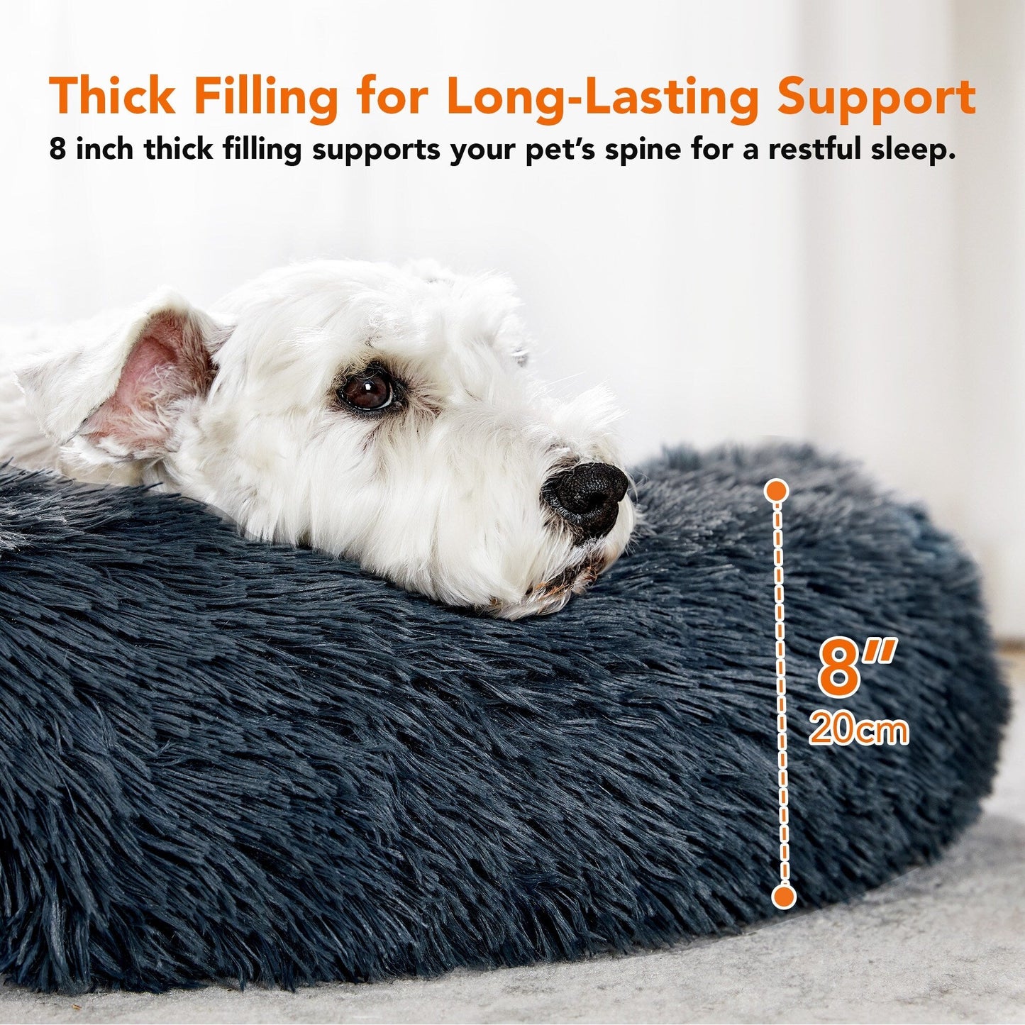 Deconovo Calming Donut Pet Bed OEKO-TEX Plush Washable