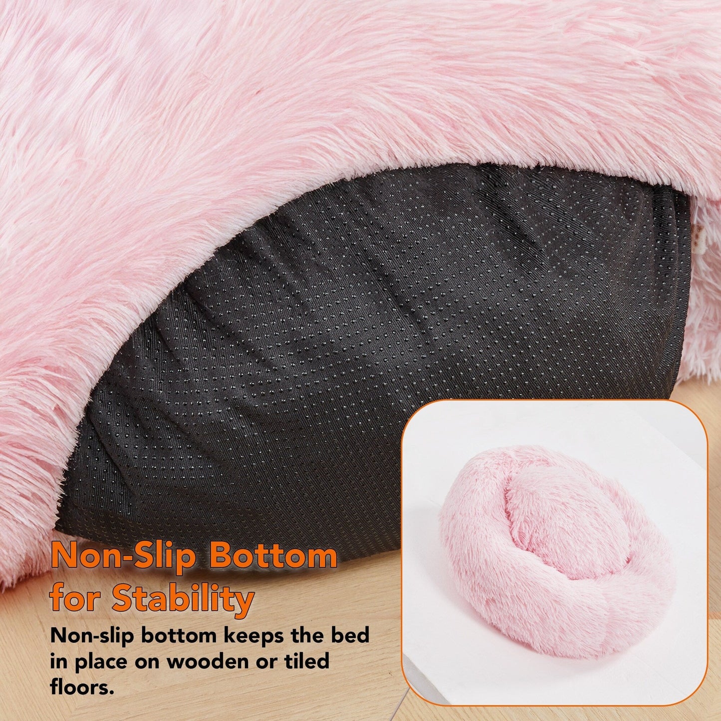 Deconovo Calming Donut Pet Bed OEKO-TEX Plush Washable