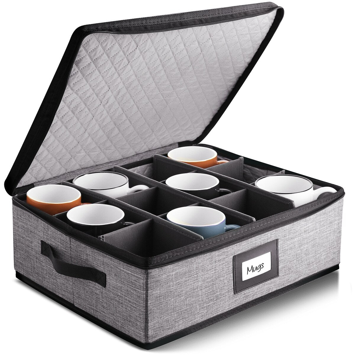 StorageBud Dinnerware Storage Containers - Stackable Holders for Plates, Cups, Flatware, Stemware, & Platter Sets