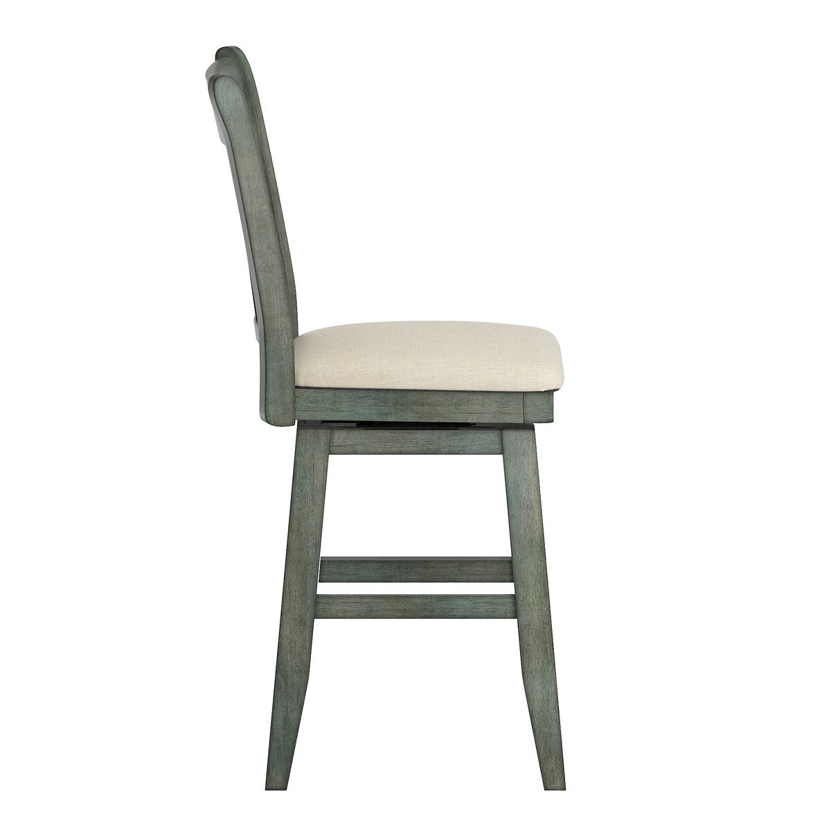 Eleanor Double X Back Wood Swivel Bar Stool by iNSPIRE Q Classic