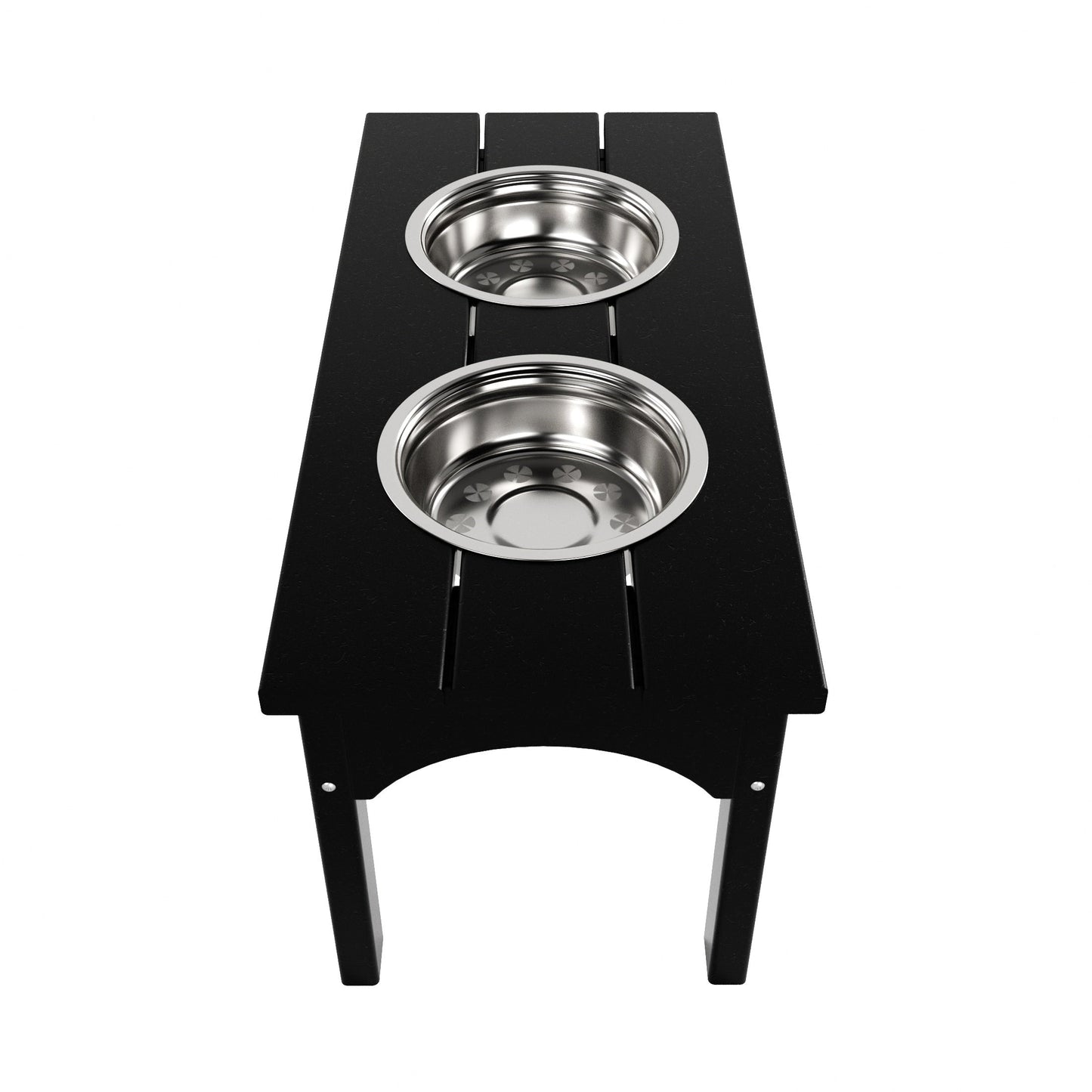Polytrends Elevated Pet Feeder with Stainless Steel Bowls - N/A