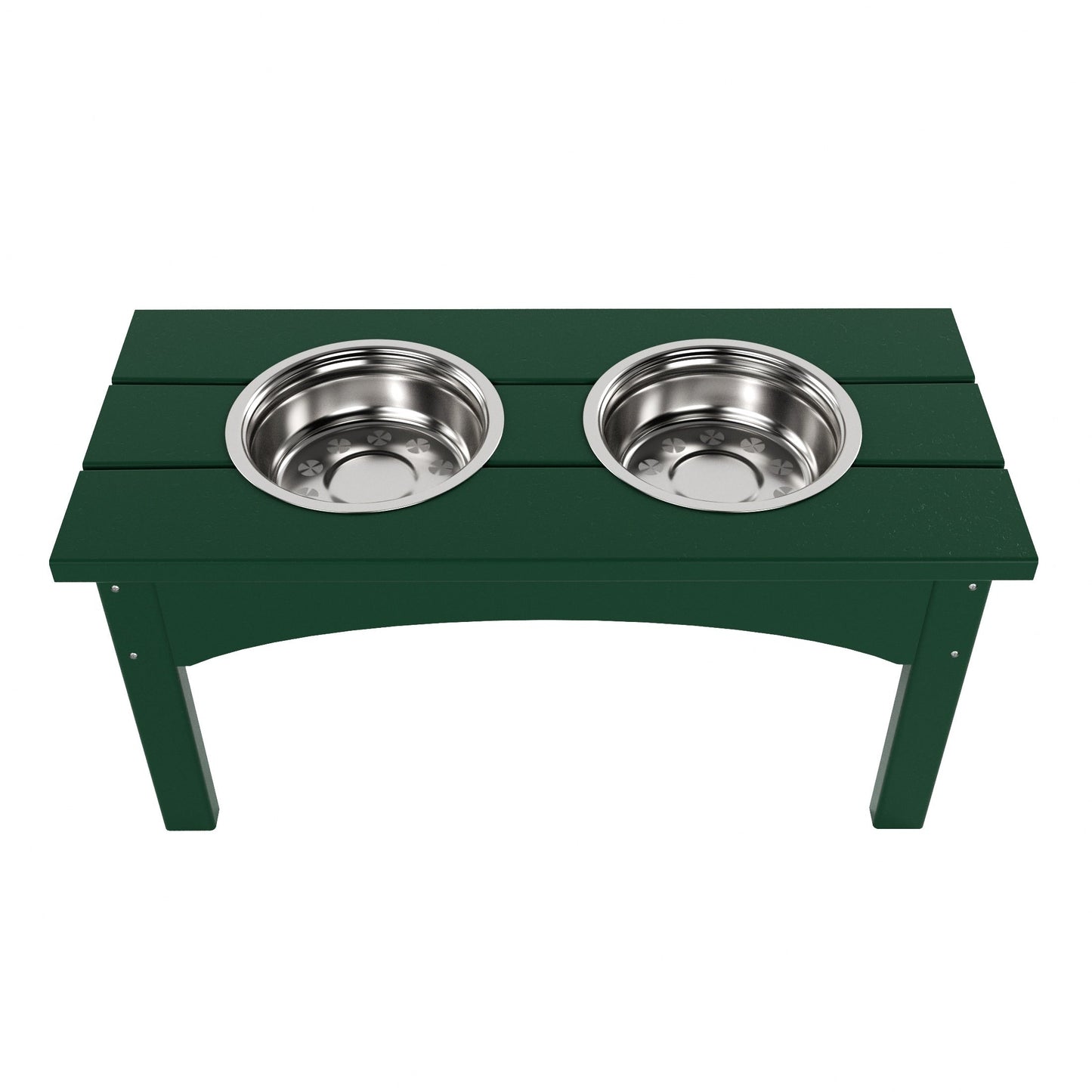 Polytrends Elevated Pet Feeder with Stainless Steel Bowls - N/A