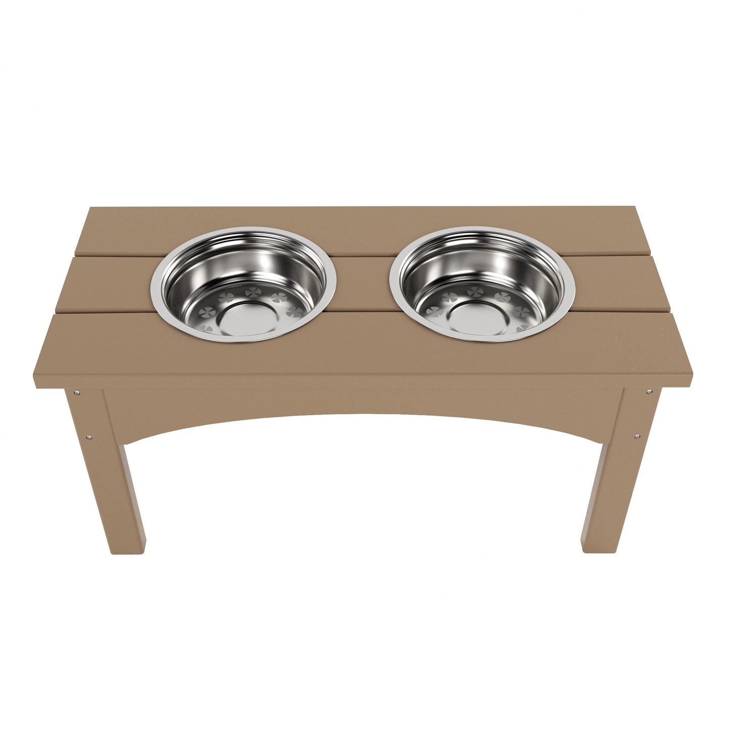 Polytrends Elevated Pet Feeder with Stainless Steel Bowls - N/A