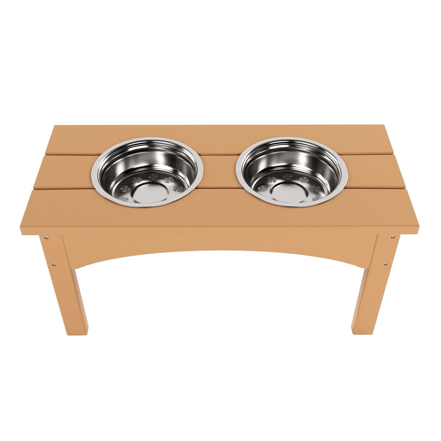 Polytrends Elevated Pet Feeder with Stainless Steel Bowls - N/A