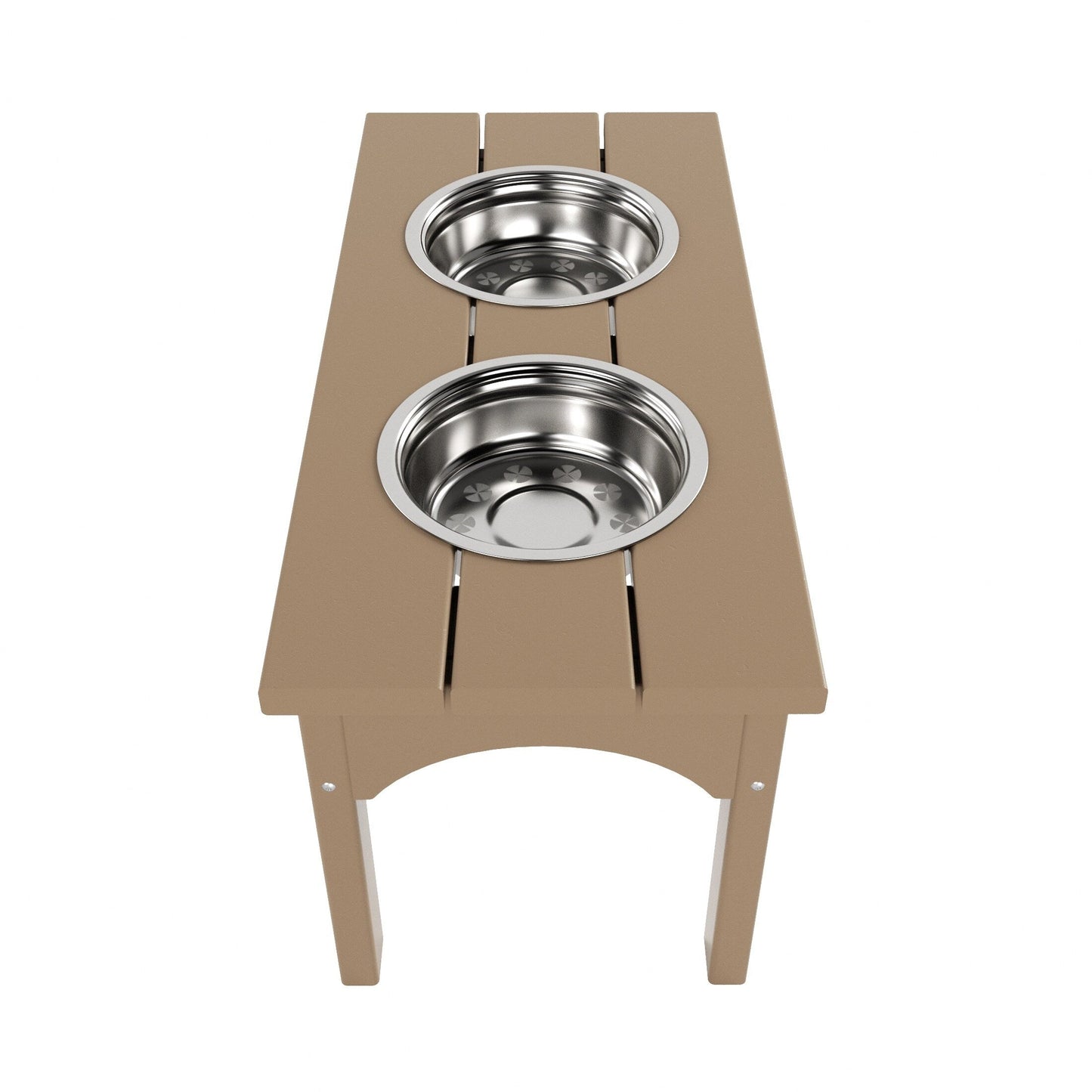 Polytrends Elevated Pet Feeder with Stainless Steel Bowls - N/A