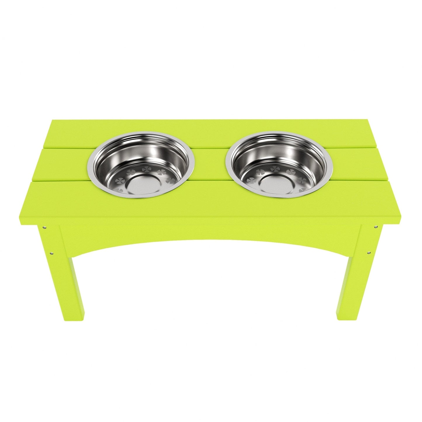 Polytrends Elevated Pet Feeder with Stainless Steel Bowls - N/A