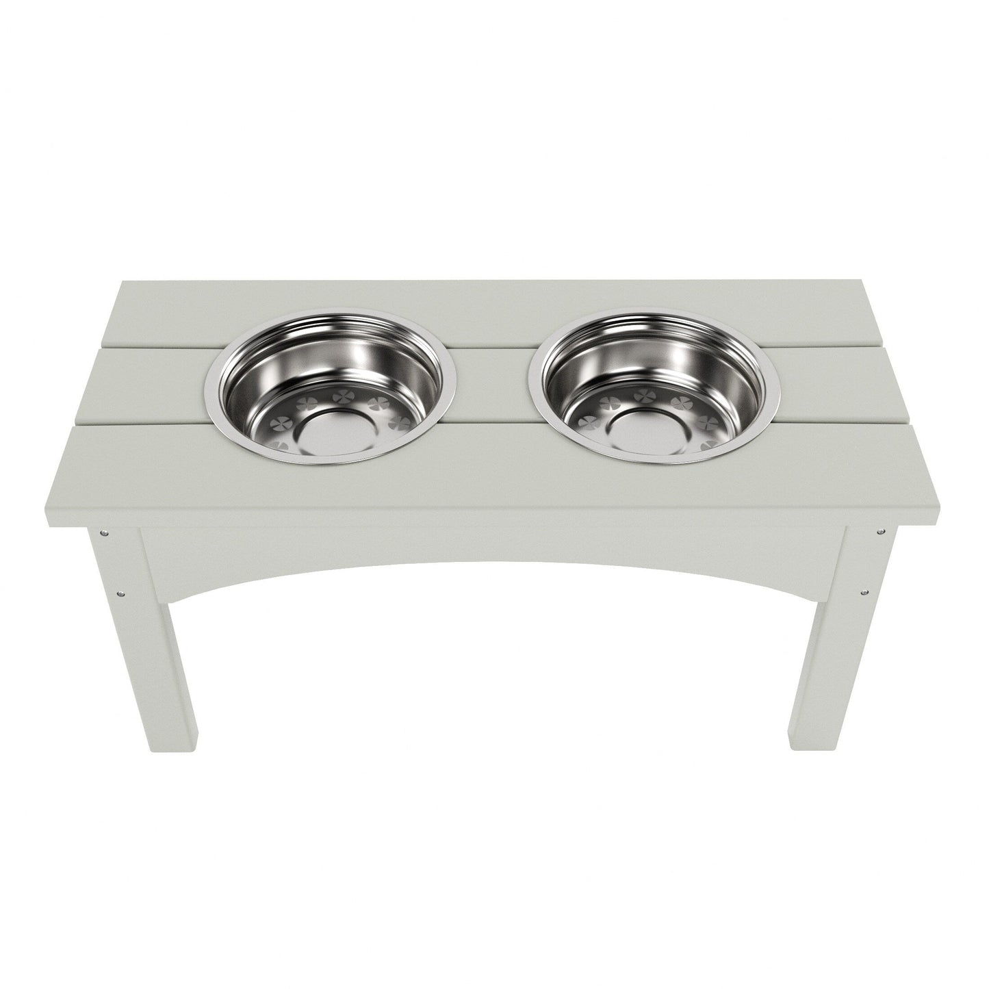 Polytrends Elevated Pet Feeder with Stainless Steel Bowls - N/A