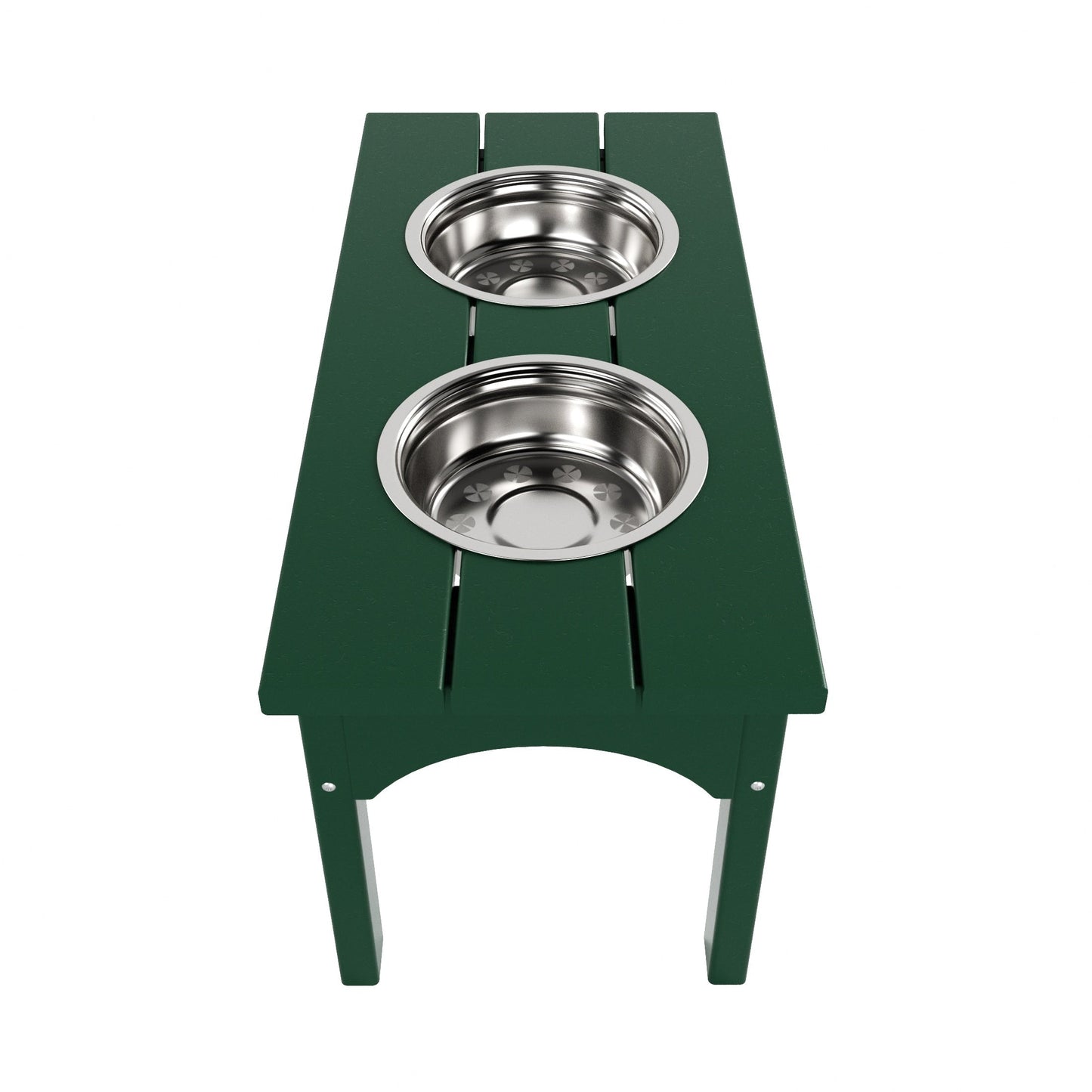 Polytrends Elevated Pet Feeder with Stainless Steel Bowls - N/A