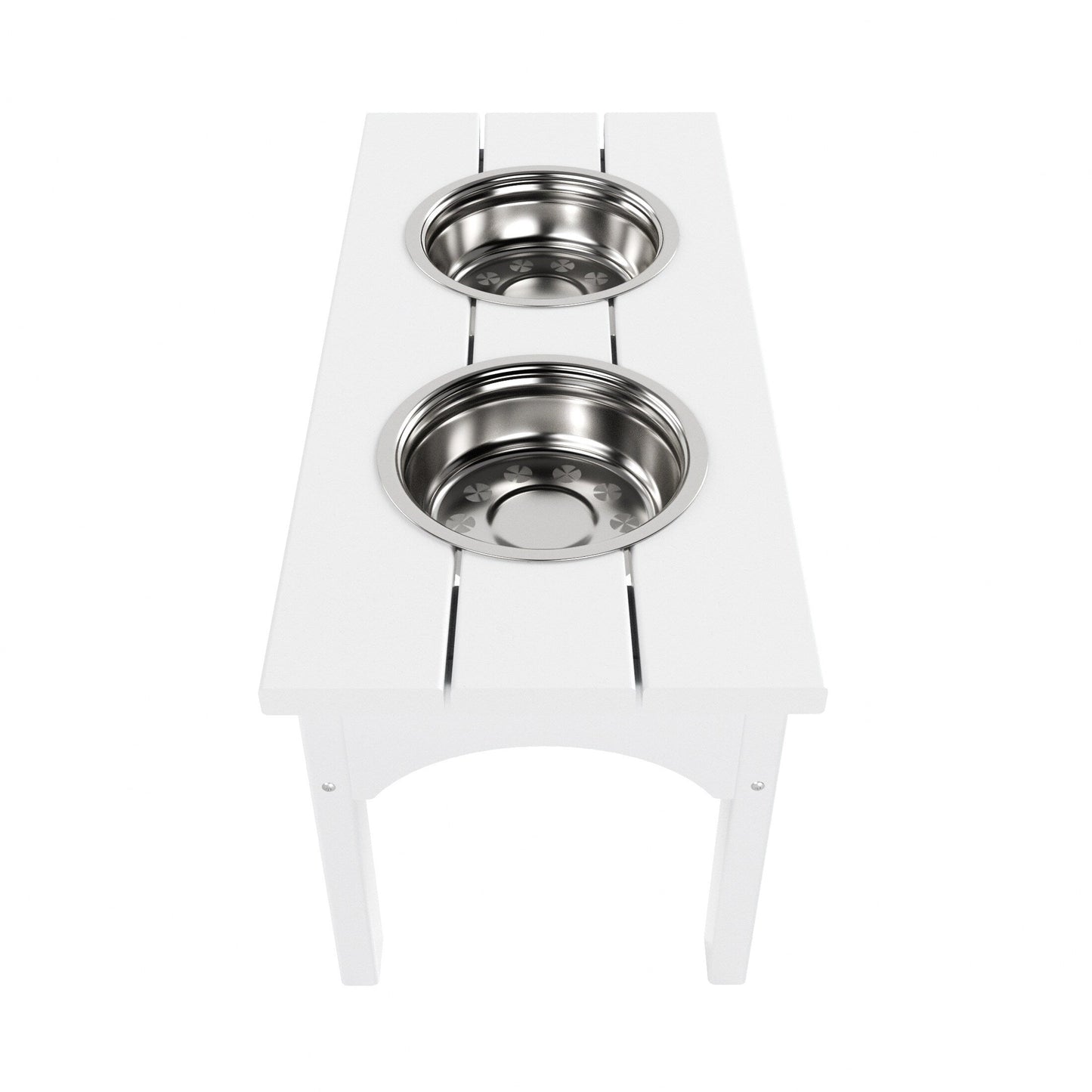 Polytrends Elevated Pet Feeder with Stainless Steel Bowls - N/A