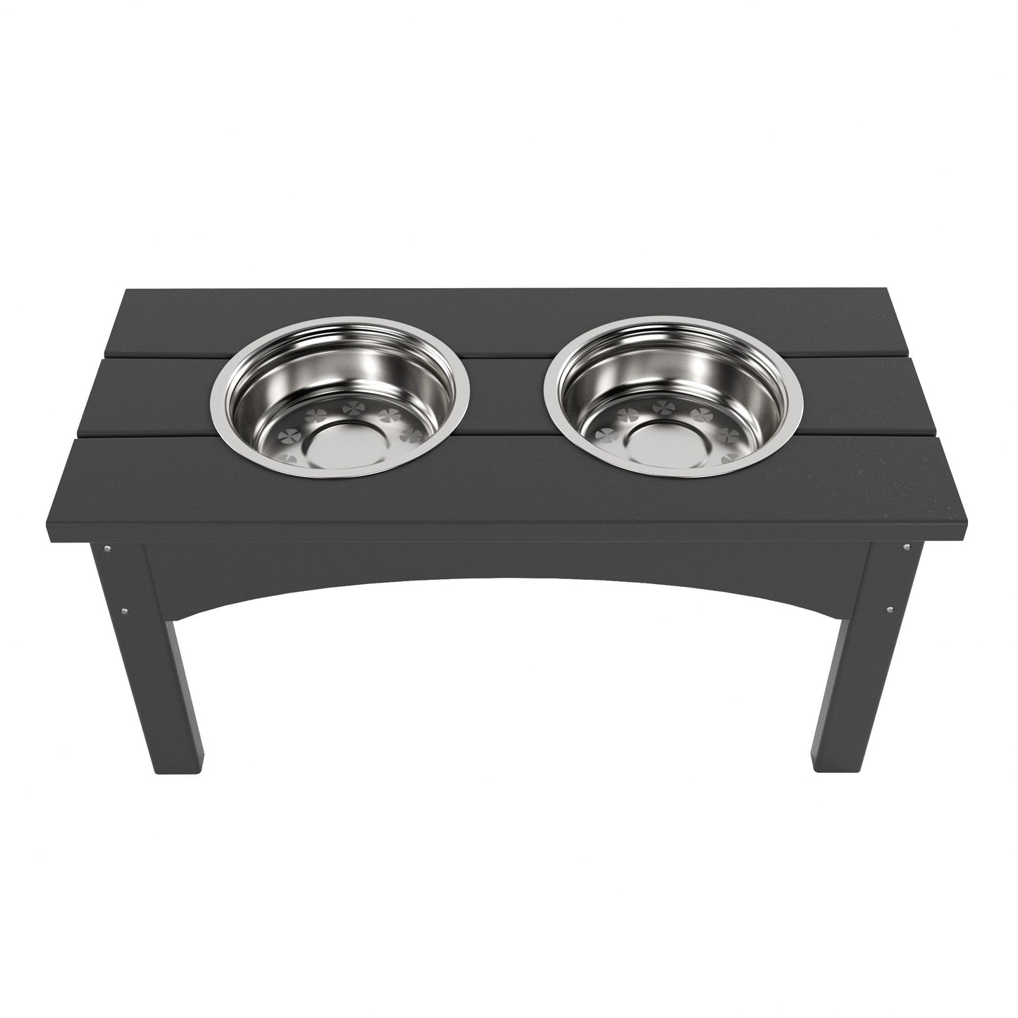Polytrends Elevated Pet Feeder with Stainless Steel Bowls - N/A