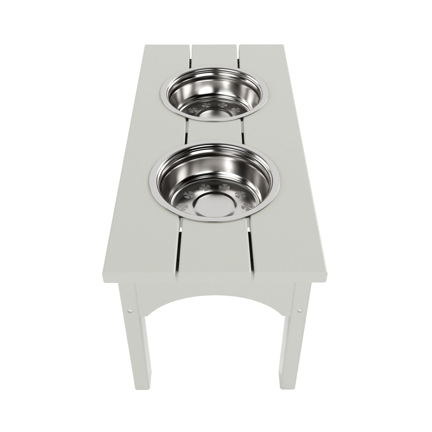 Polytrends Elevated Pet Feeder with Stainless Steel Bowls - N/A