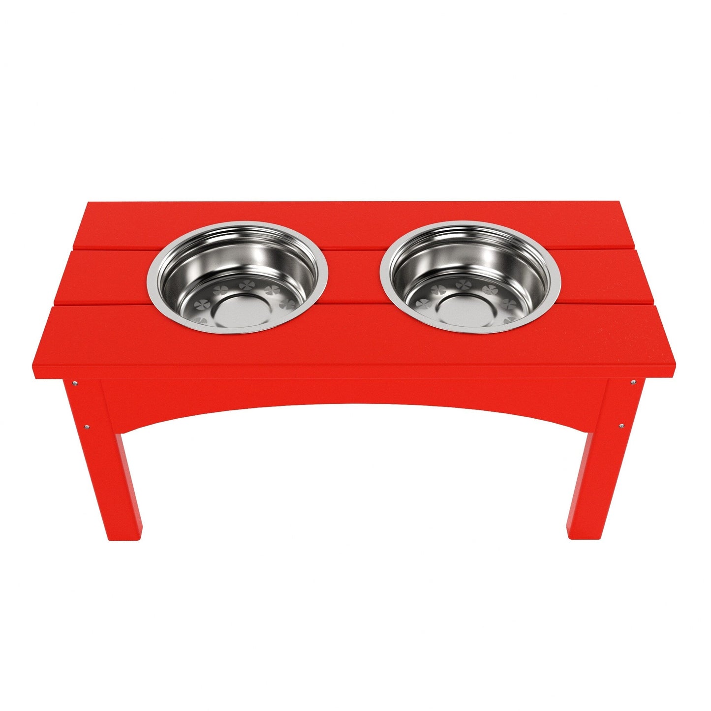 Polytrends Elevated Pet Feeder with Stainless Steel Bowls - N/A