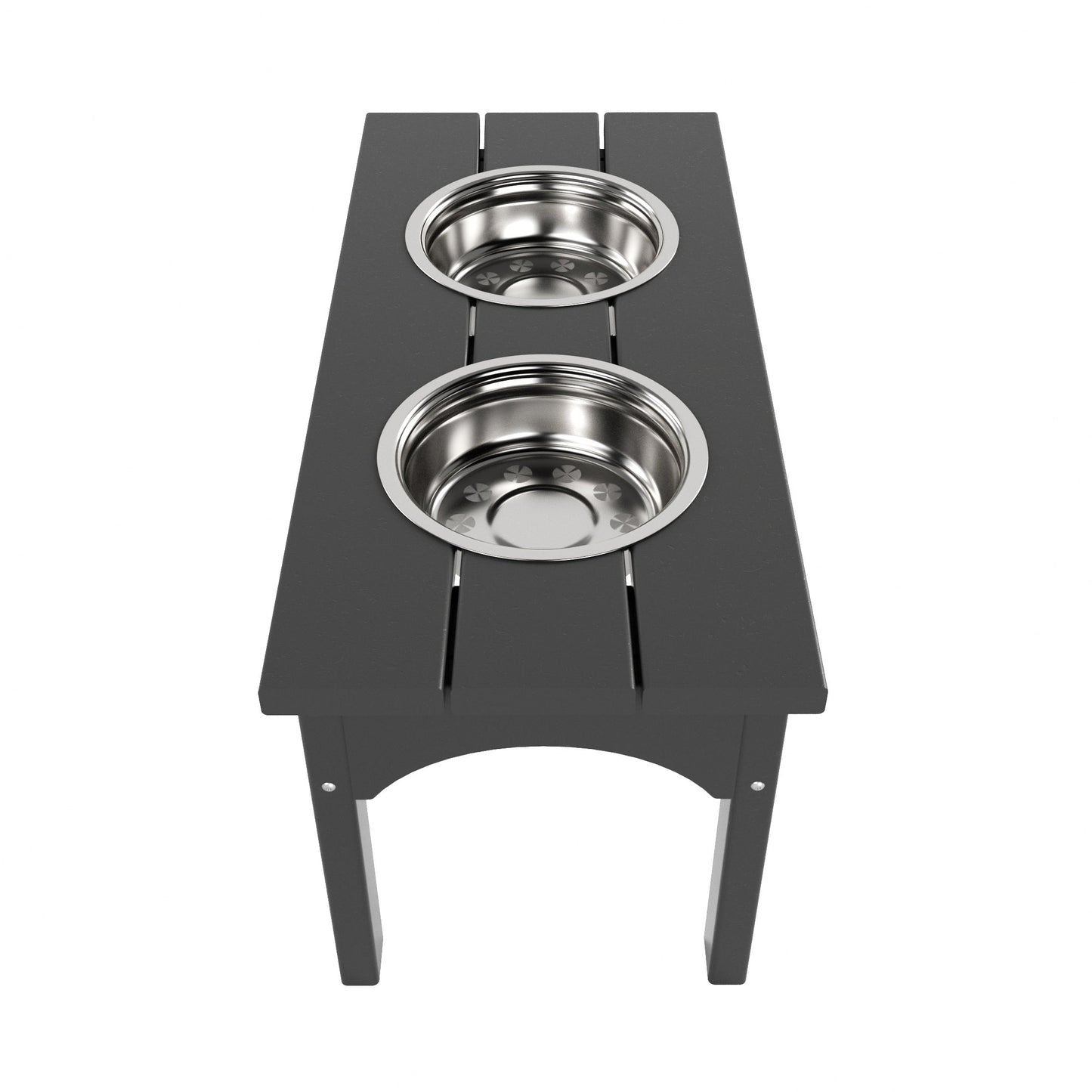 Polytrends Elevated Pet Feeder with Stainless Steel Bowls - N/A