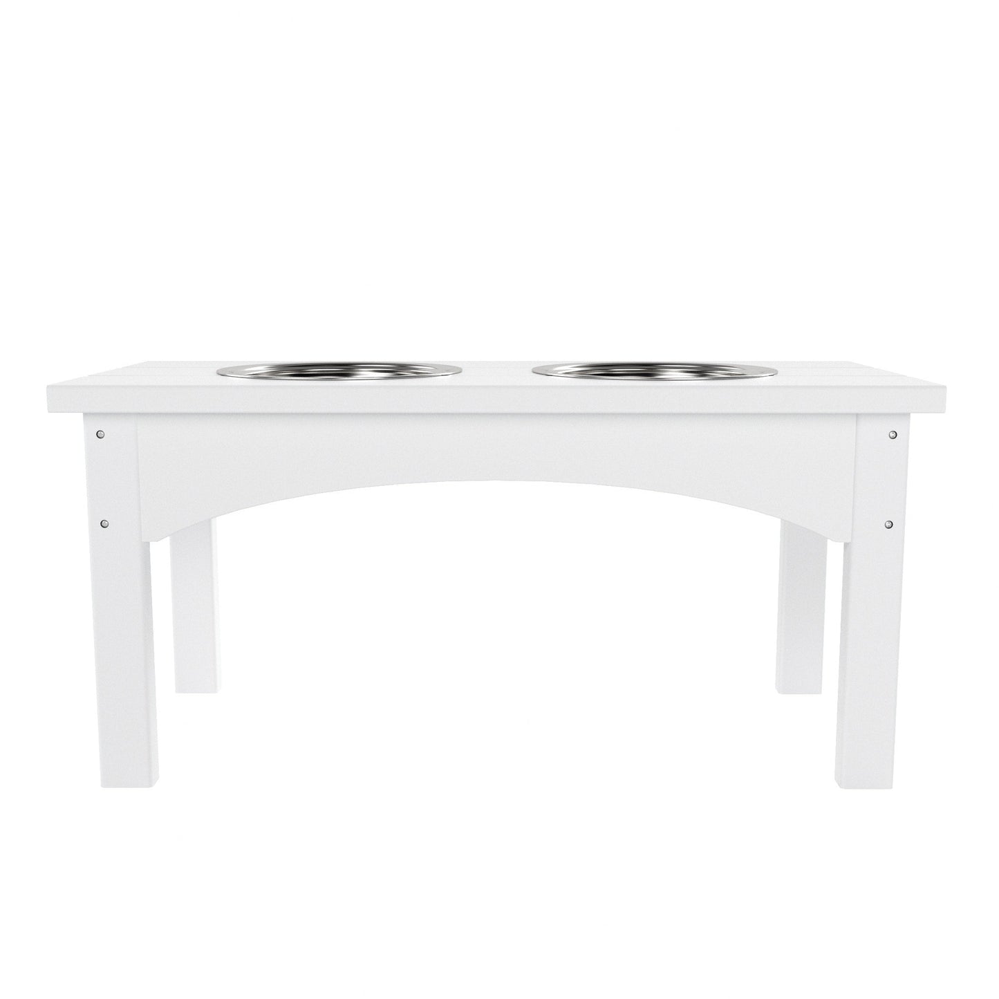 Polytrends Elevated Pet Feeder with Stainless Steel Bowls - N/A
