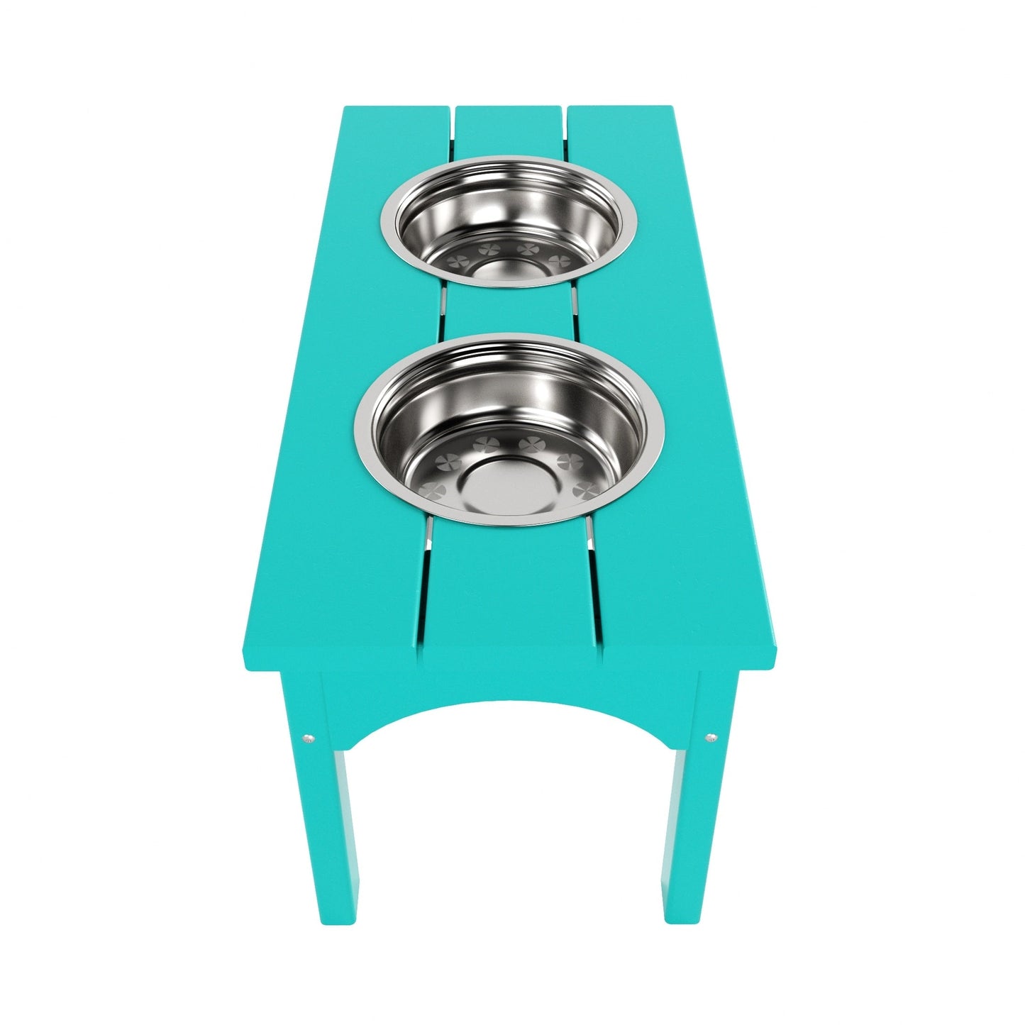 Polytrends Elevated Pet Feeder with Stainless Steel Bowls - N/A
