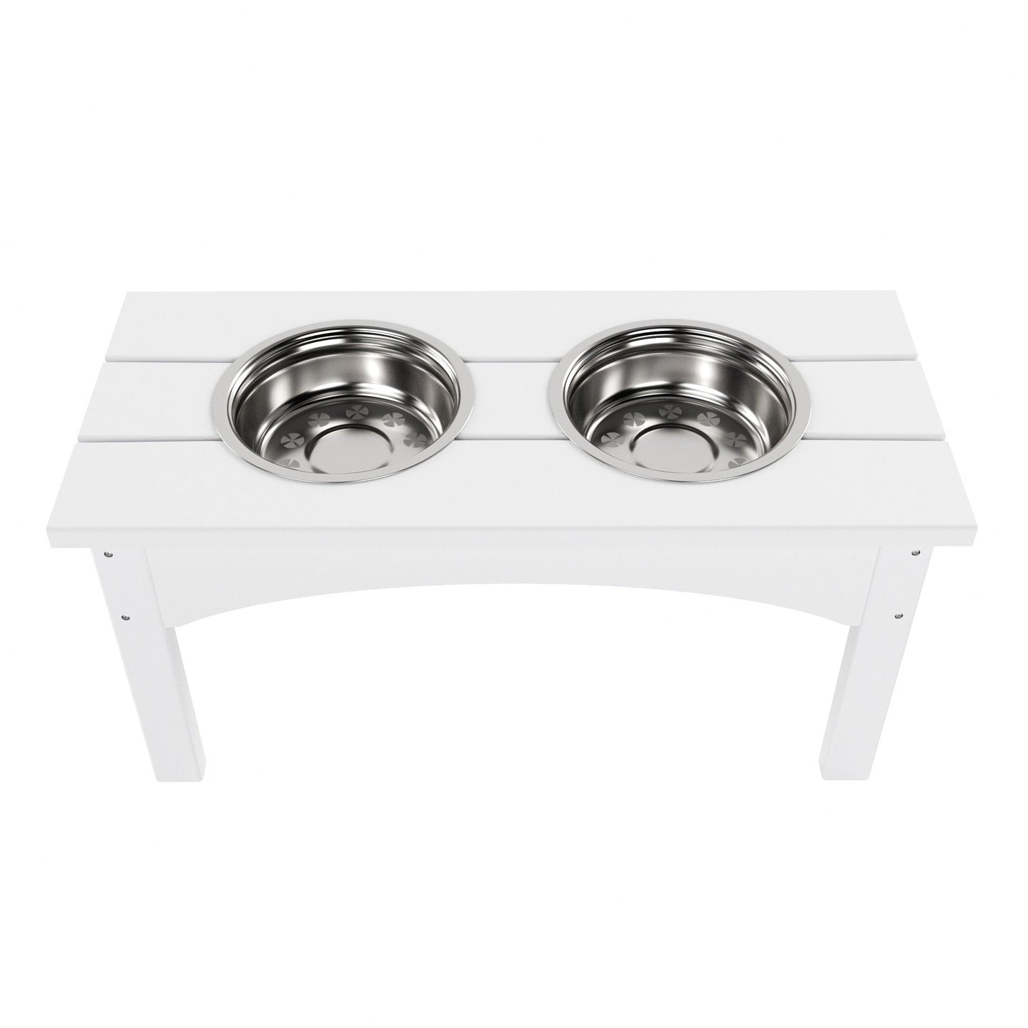 Polytrends Elevated Pet Feeder with Stainless Steel Bowls - N/A