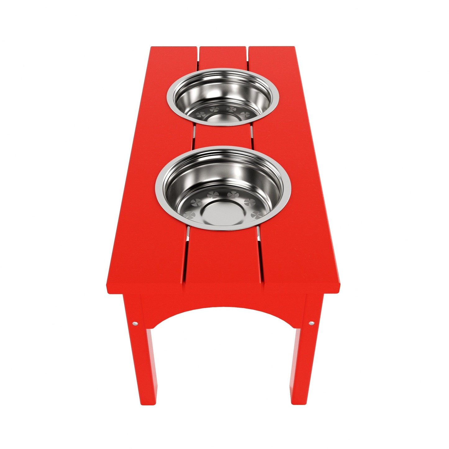 Polytrends Elevated Pet Feeder with Stainless Steel Bowls - N/A