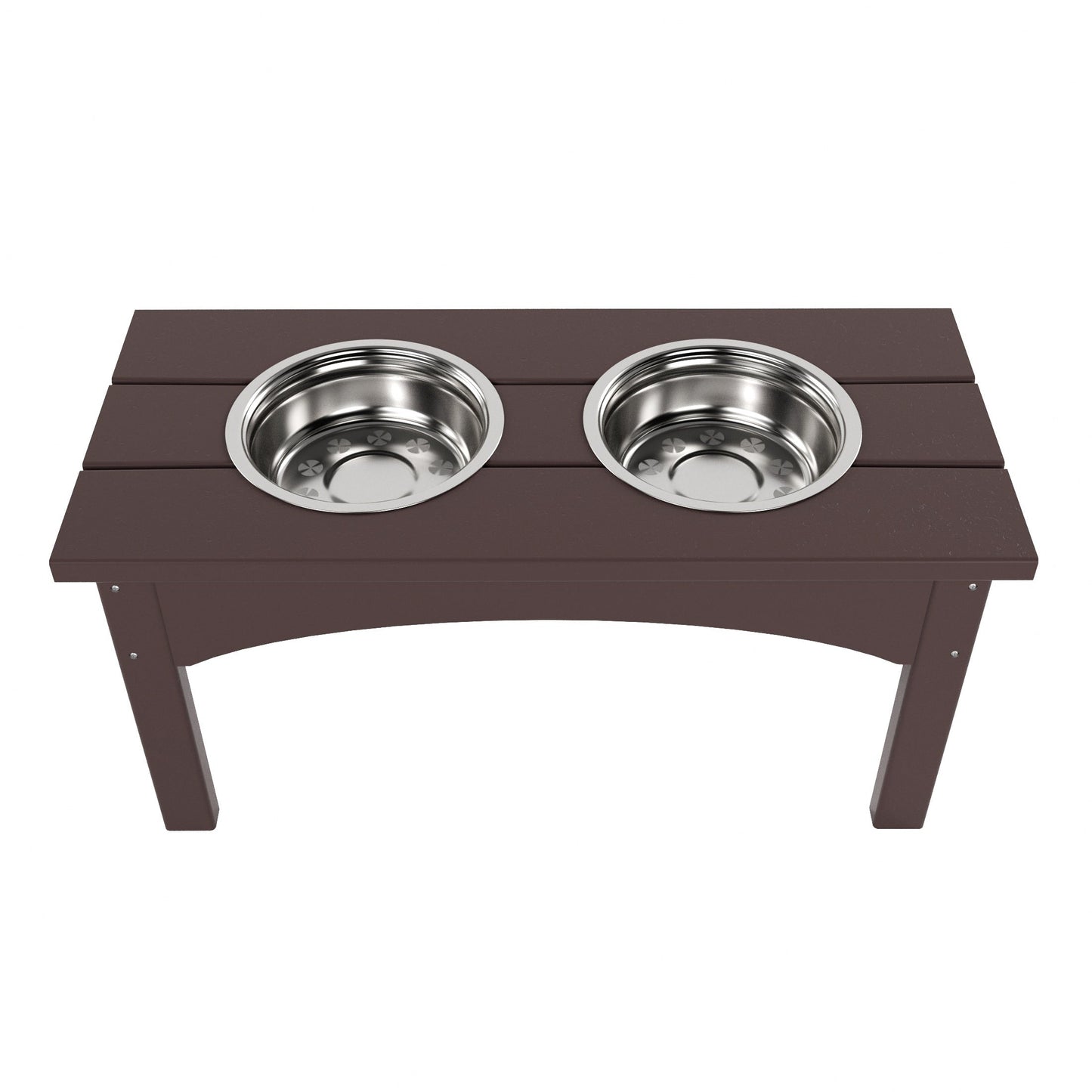 Polytrends Elevated Pet Feeder with Stainless Steel Bowls - N/A
