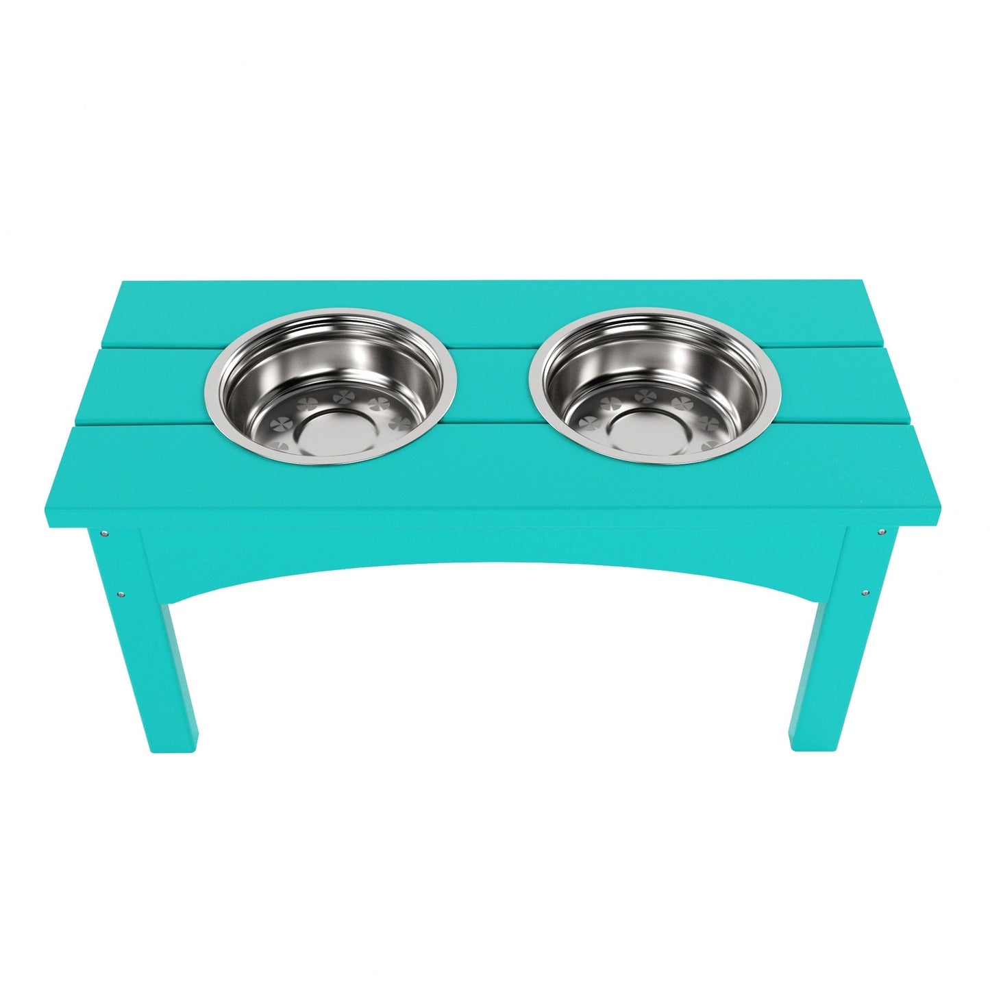 Polytrends Elevated Pet Feeder with Stainless Steel Bowls - N/A