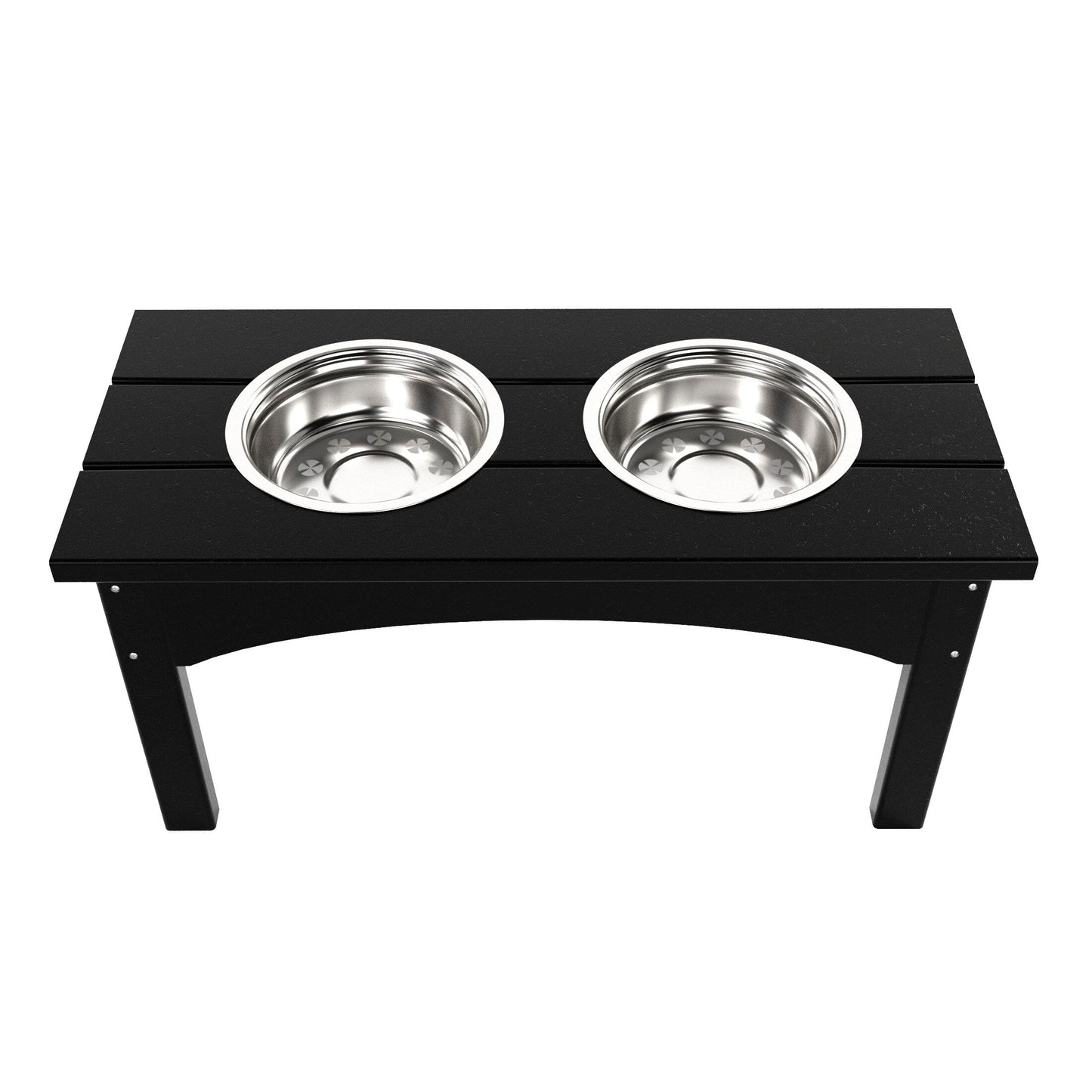 Polytrends Elevated Pet Feeder with Stainless Steel Bowls - N/A