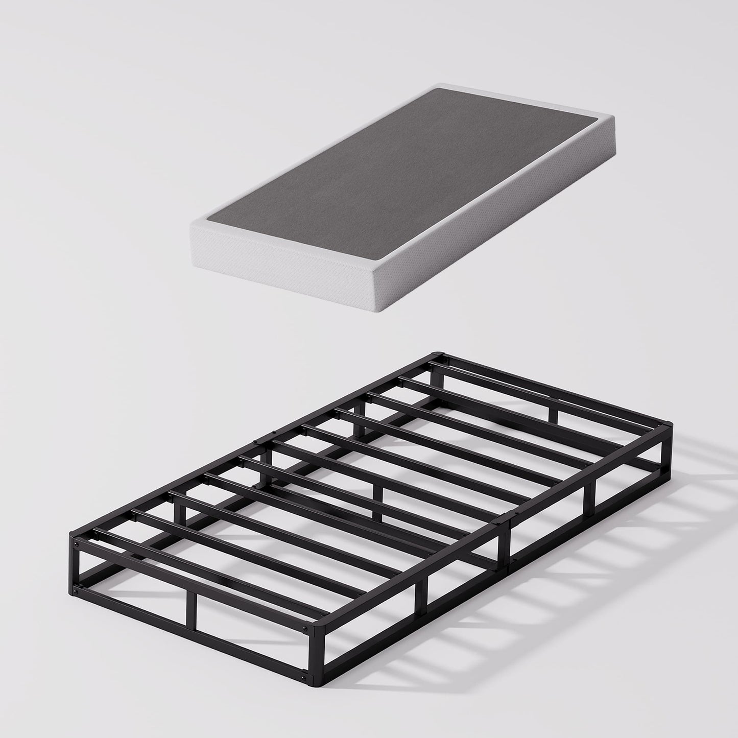 5 Inch Low Profile Metal Spring, Heavy Duty Structure with Grey Cover