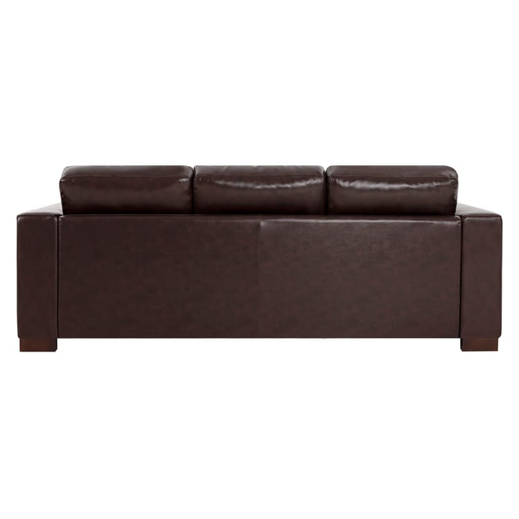 Canapé surdimensionné en cuir véritable - Confort ultime Canapé de salon milieu du siècle Canapé moderne avec pieds en blocs robustes