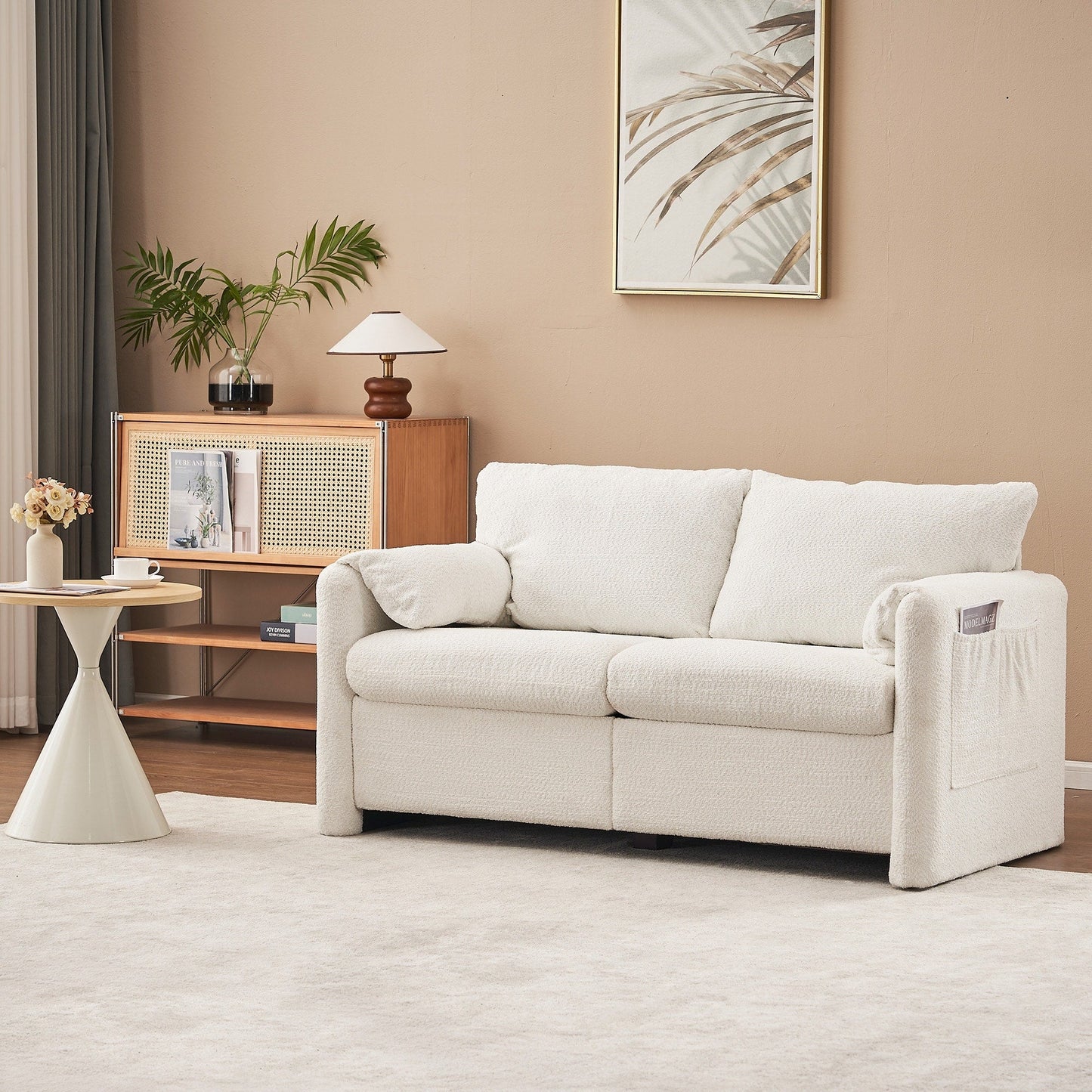 GDFStudio - Canapé Chloé confortable en chenille - Ensemble de canapés rembourrés modernes