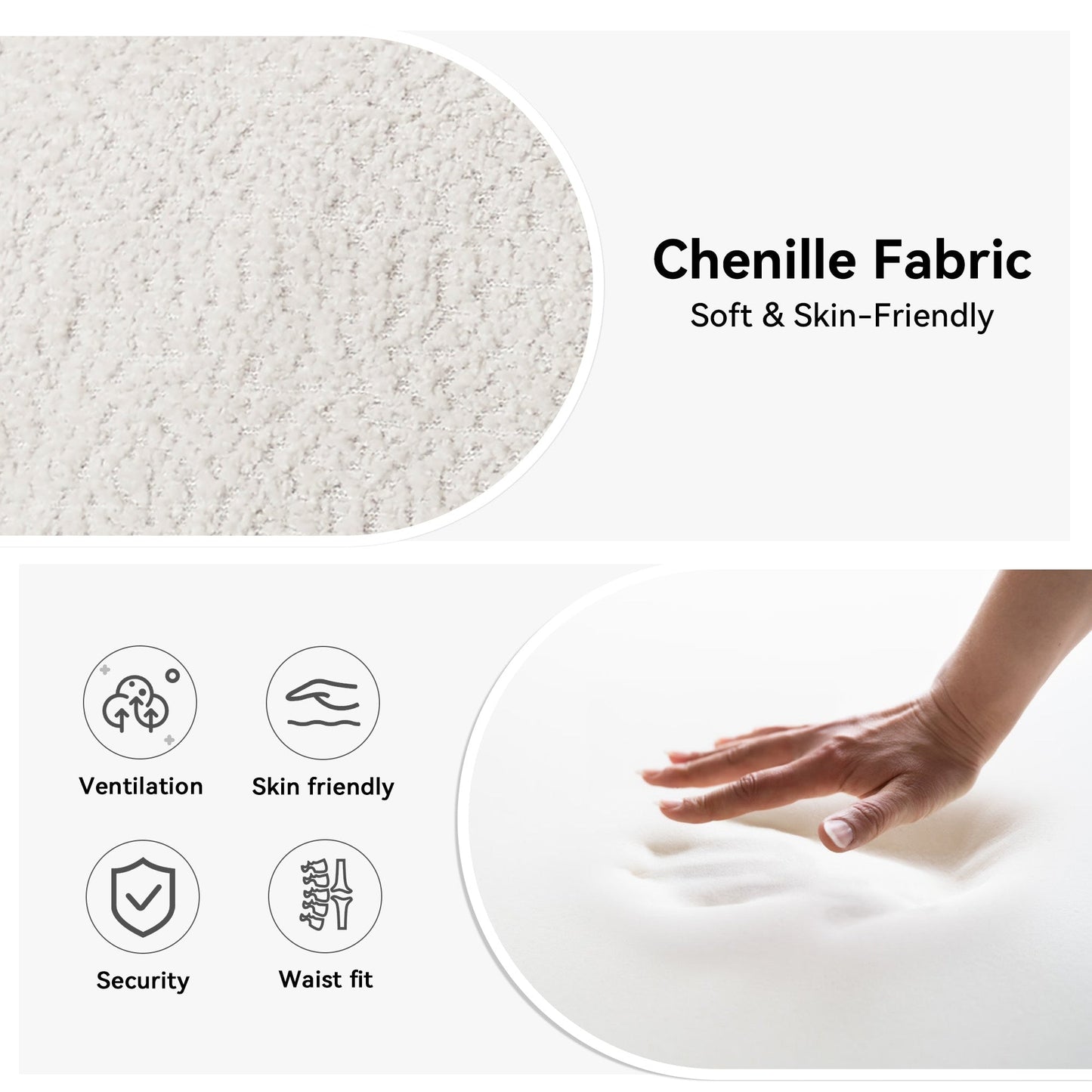 GDFStudio - Canapé Chloé confortable en chenille - Ensemble de canapés rembourrés modernes