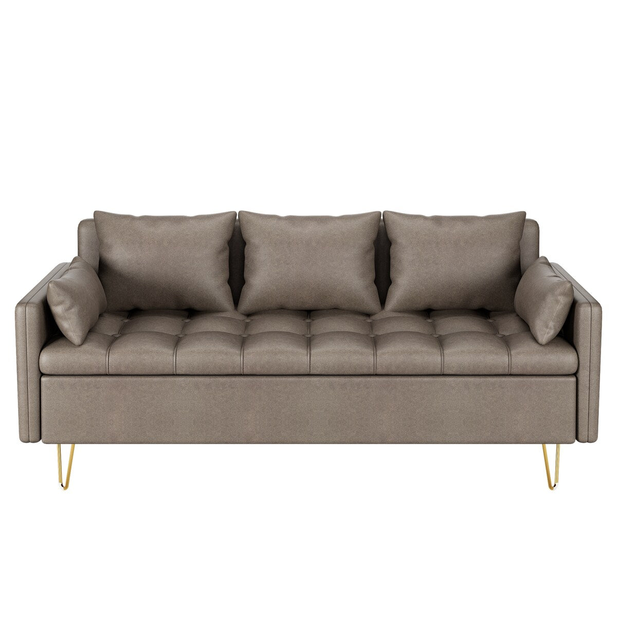 Canapé 3 places en cuir GIMMYFIVE avec coussin, canapé de salon