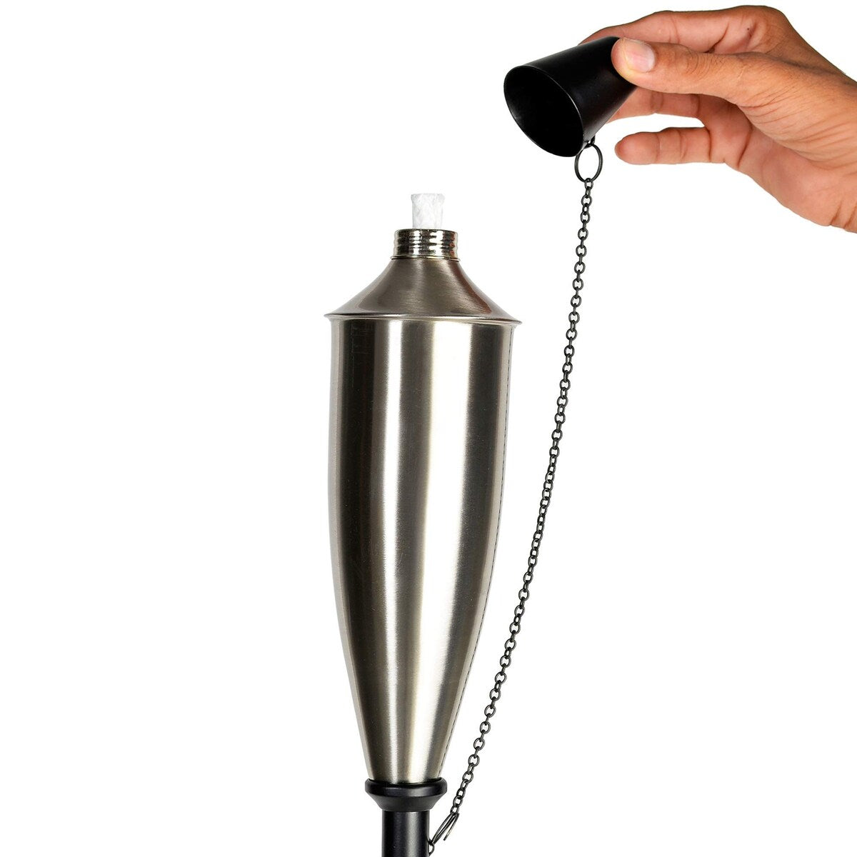 Deco Home Set of 4 Garden Tiki Torch Citronella Metal Outdoor Torch - 60inch