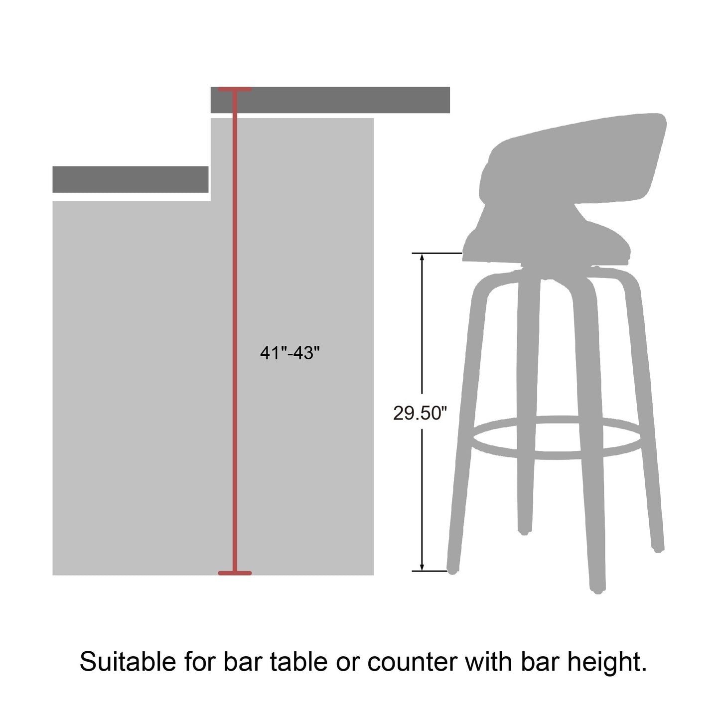 Glitzhome Set of 2 or 4 Modern Counter & Bar Height Wooden Swivel Bar Stools