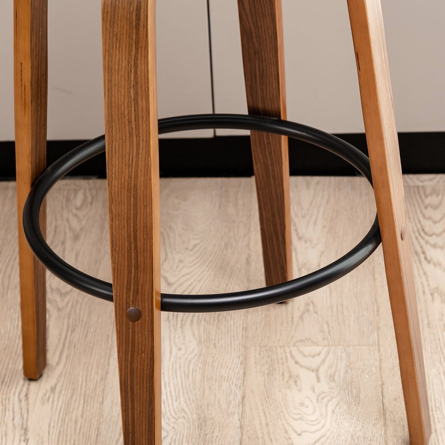 Glitzhome Set of 2 or 4 Modern Counter & Bar Height Wooden Swivel Bar Stools